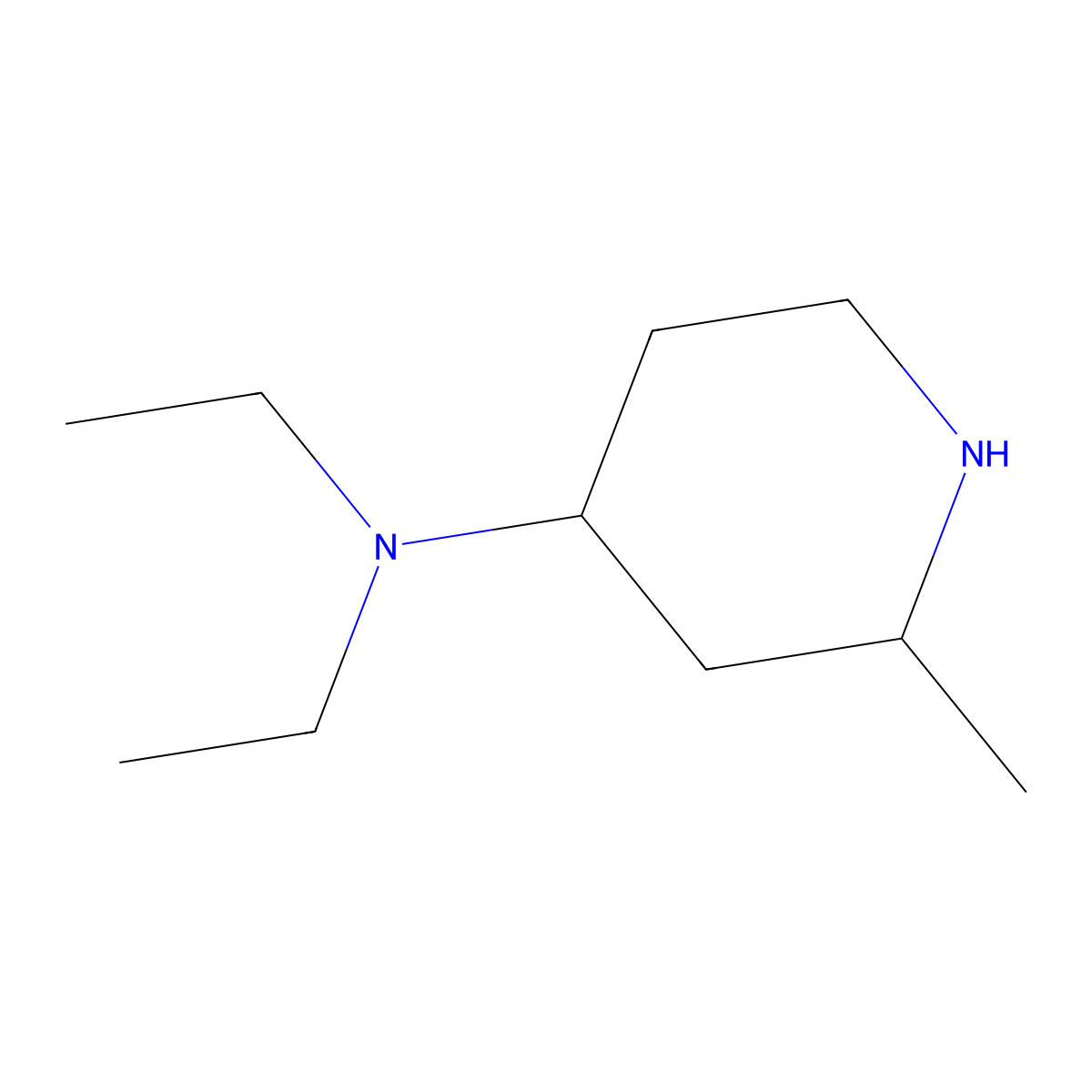 N,N-diethyl-2-methylpiperidin-4-amine molecular structure, CAS 1283526-27-1