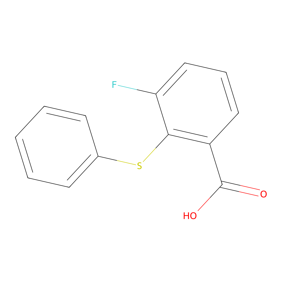 3-Fluoro-2-(phenylsulfanyl)benzoic acid molecular structure, CAS 1283530-86-8