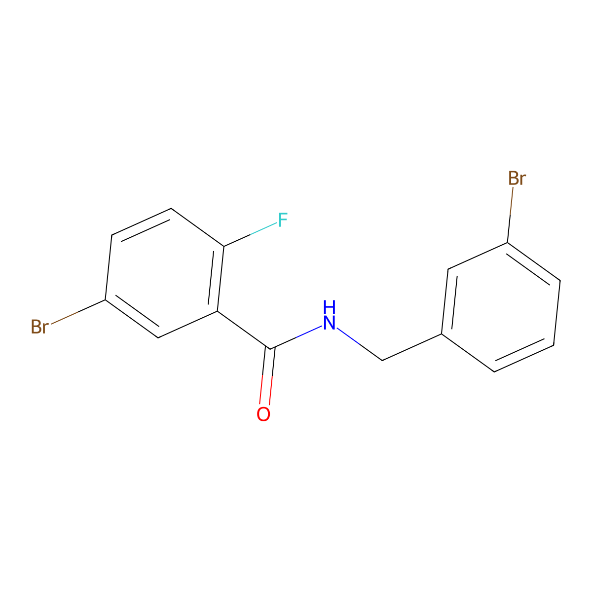5-bromo-N-[(3-bromophenyl)methyl]-2-fluorobenzamide molecular structure, CAS 1283532-26-2