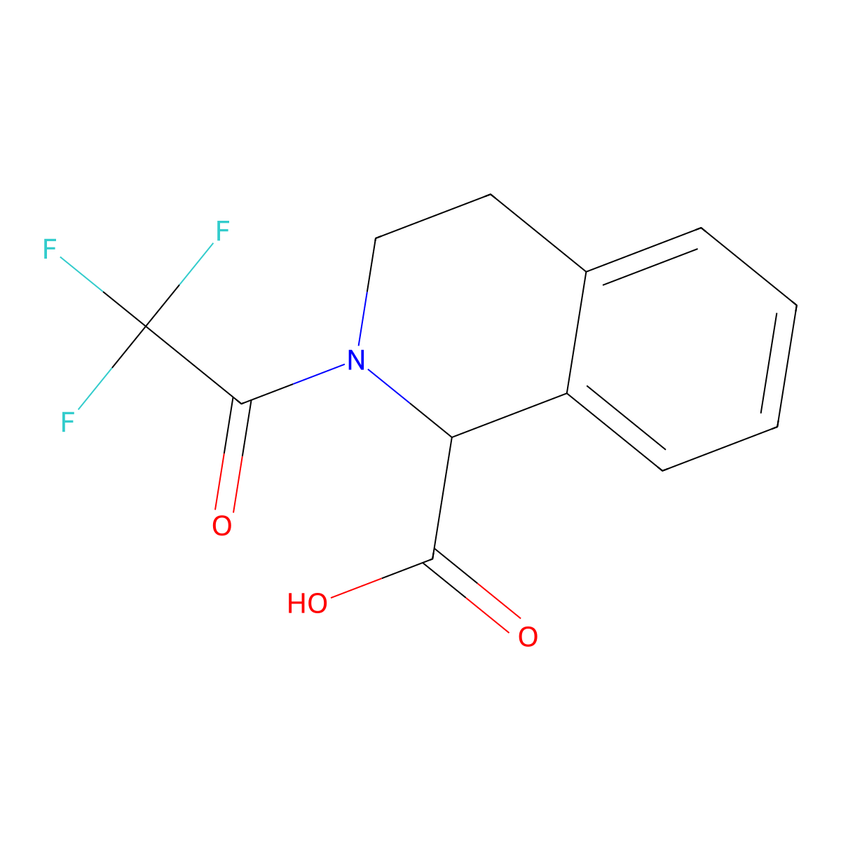 2-(Trifluoroacetyl)-1,2,3,4-tetrahydroisoquinoline-1-carboxylic acid molecular structure, CAS 1283538-24-8