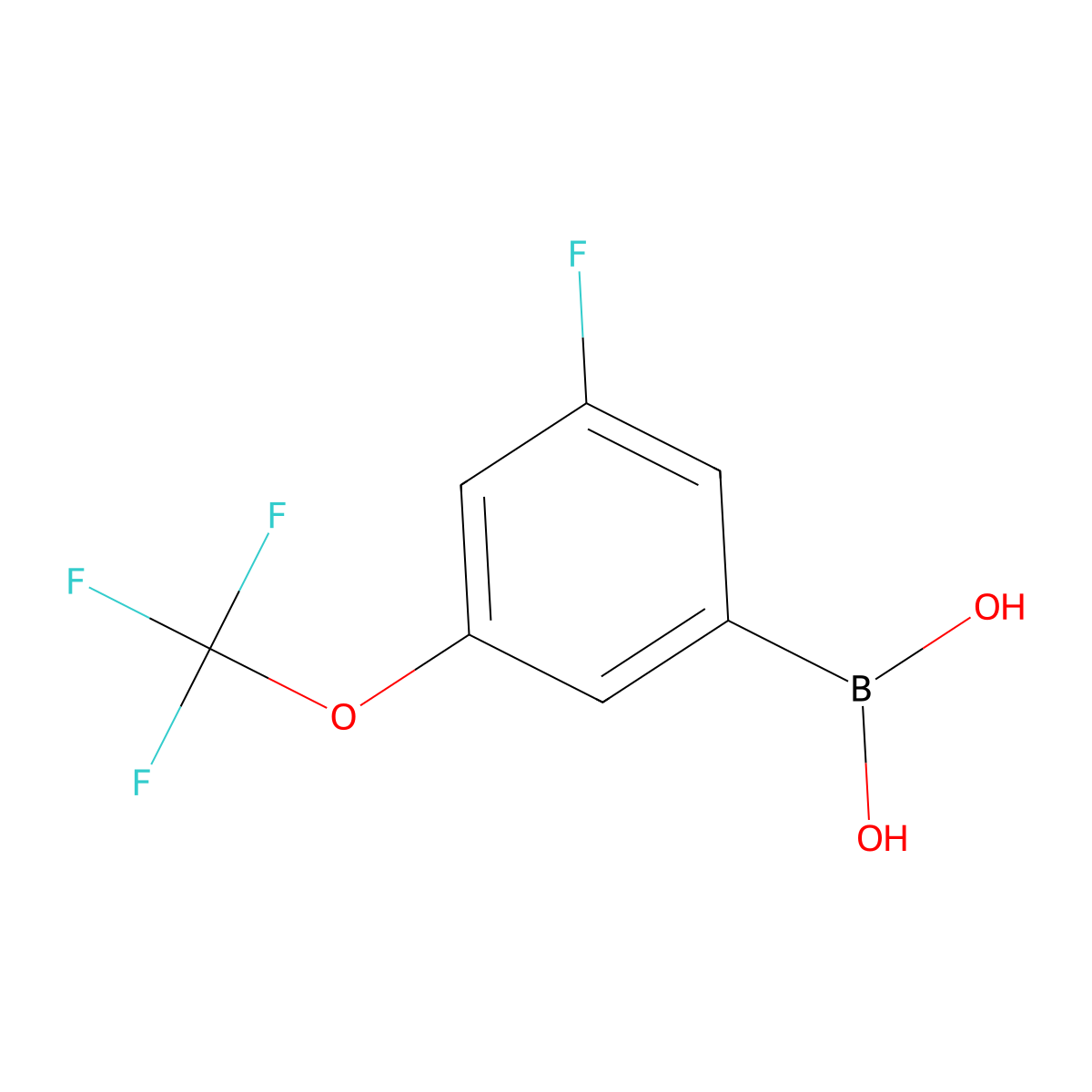 [3-Fluoro-5-(trifluoromethoxy)phenyl]boronic acid molecular structure, CAS 1283540-43-1