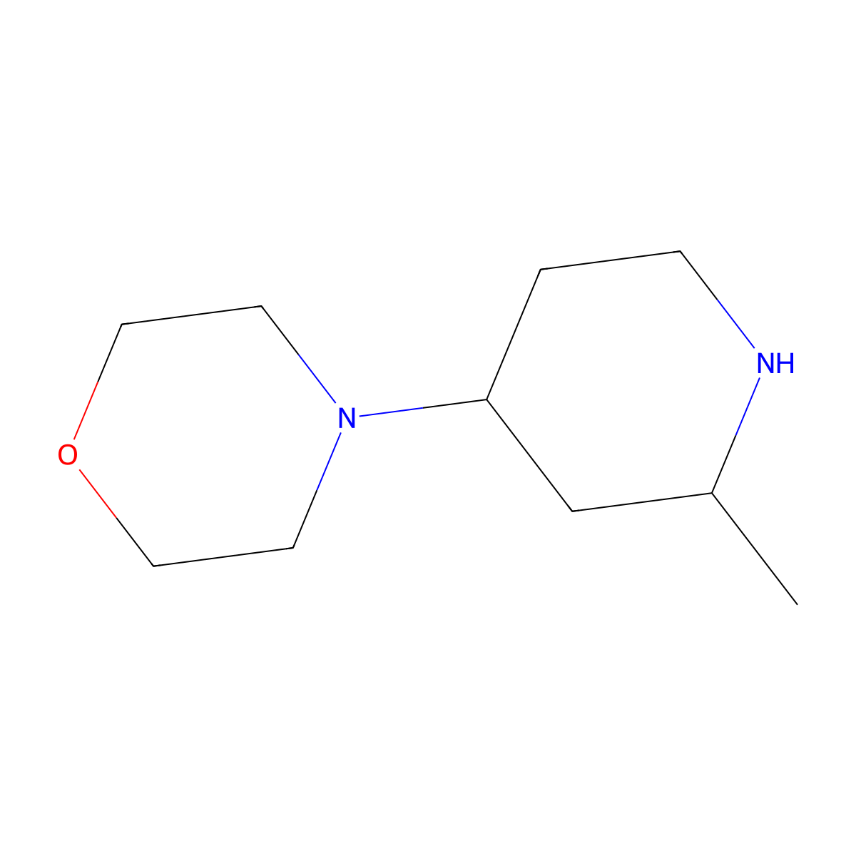4-(2-Methylpiperidin-4-yl)morpholine molecular structure, CAS 1283555-71-4