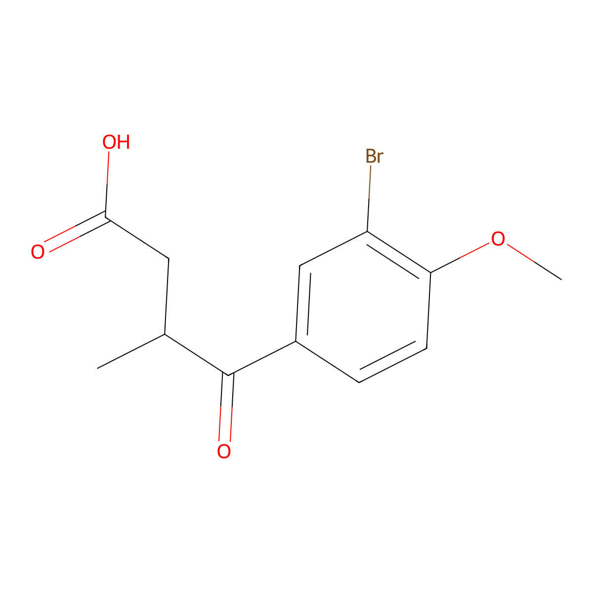 4-(3-Bromo-4-methoxyphenyl)-3-methyl-4-oxobutanoic acid molecular structure, CAS 1283572-13-3