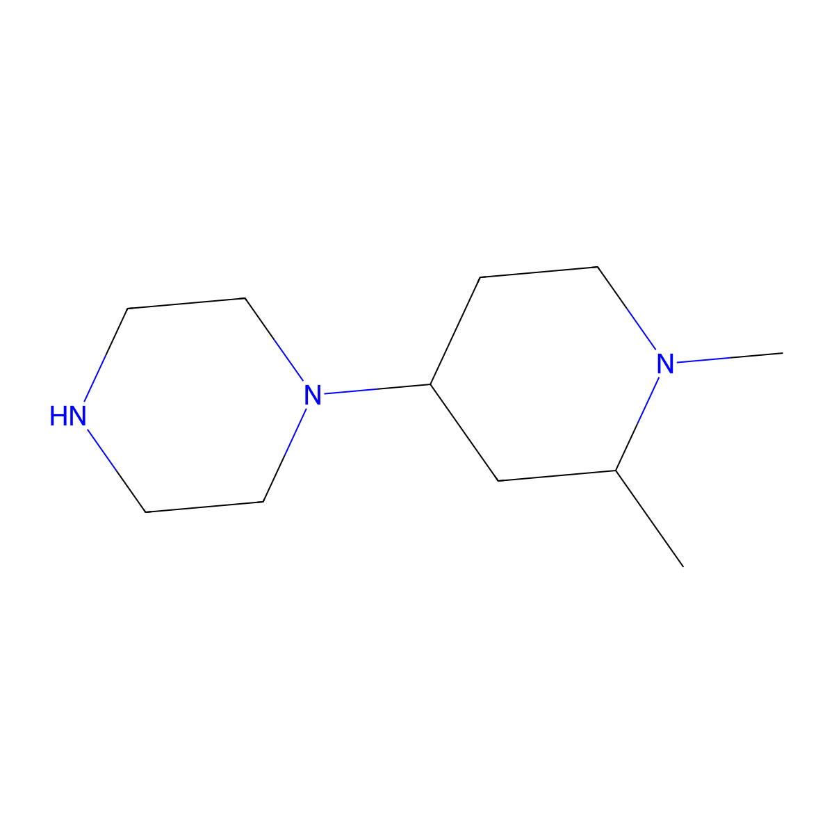 1-(1,2-Dimethylpiperidin-4-yl)piperazine molecular structure, CAS 1283625-68-2