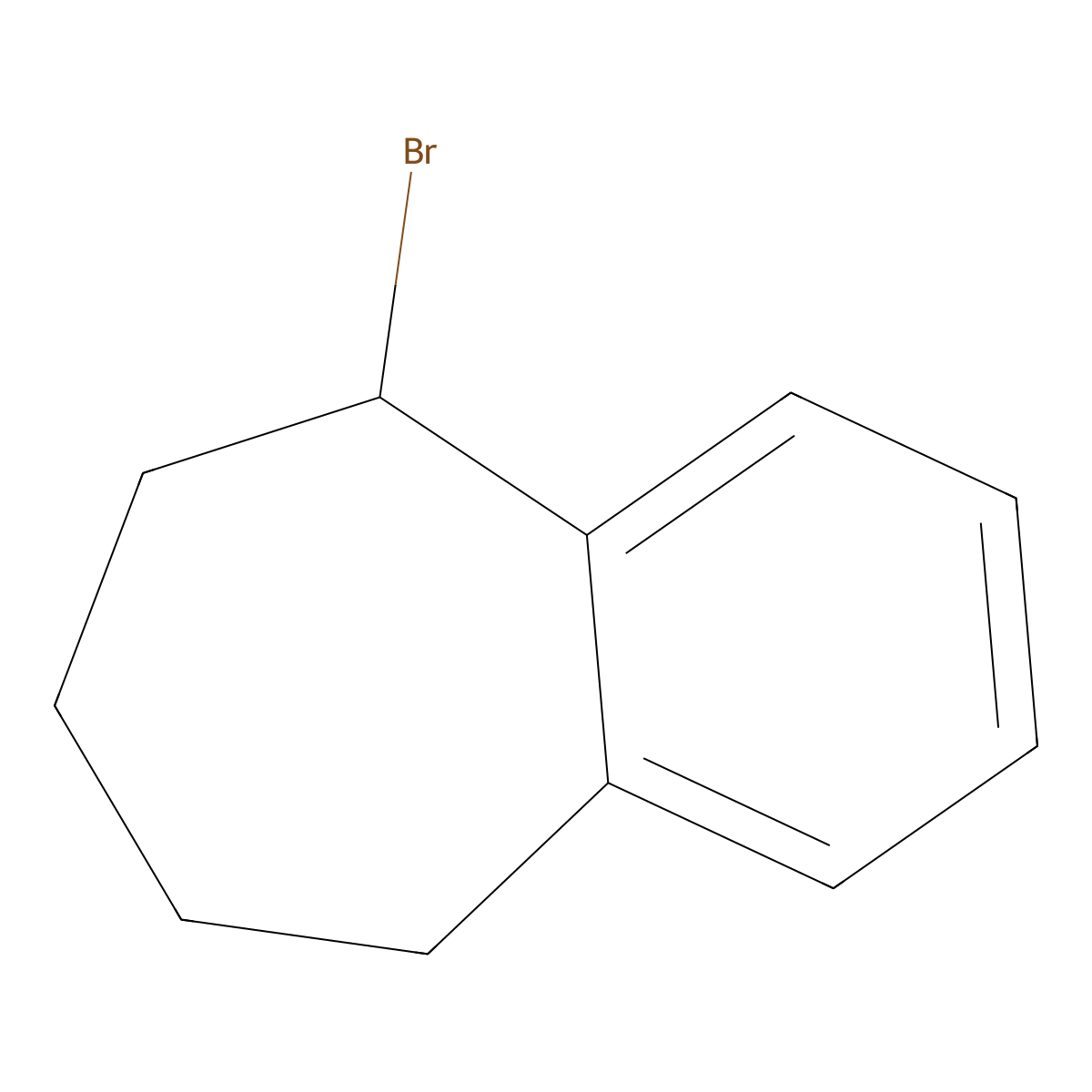 5-bromo-6,7,8,9-tetrahydro-5H-benzo(7)annulene molecular structure, CAS 128364-39-6