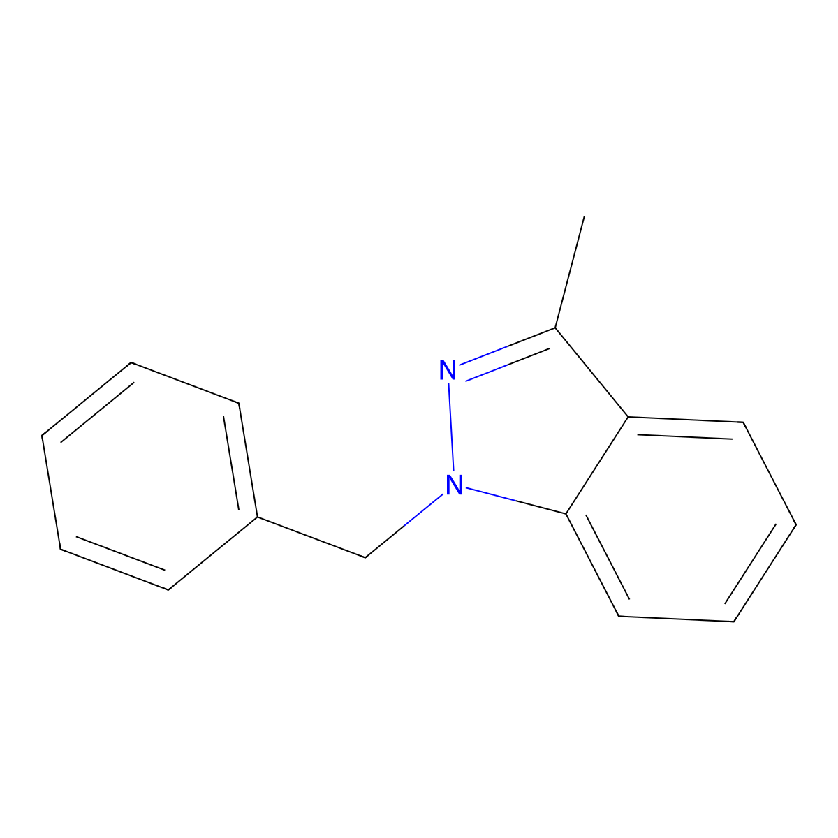 1-Benzyl-3-methyl-1H-indazole molecular structure, CAS 128364-67-0