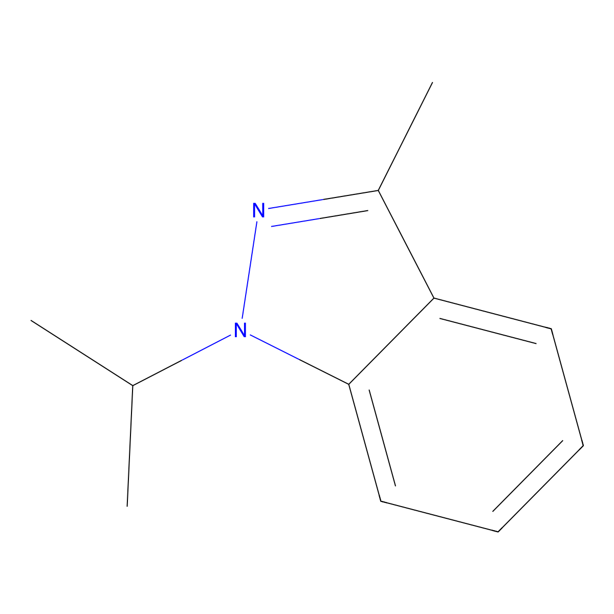 1-Isopropyl-3-methyl-1H-indazole molecular structure, CAS 128364-68-1