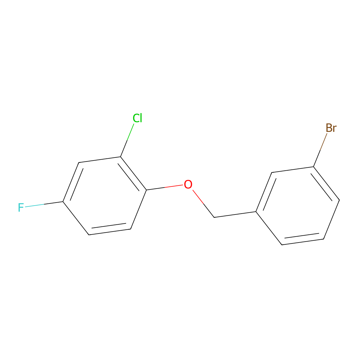 3-Bromobenzyl-(2-chloro-4-fluorophenyl)ether molecular structure, CAS 1283647-69-7