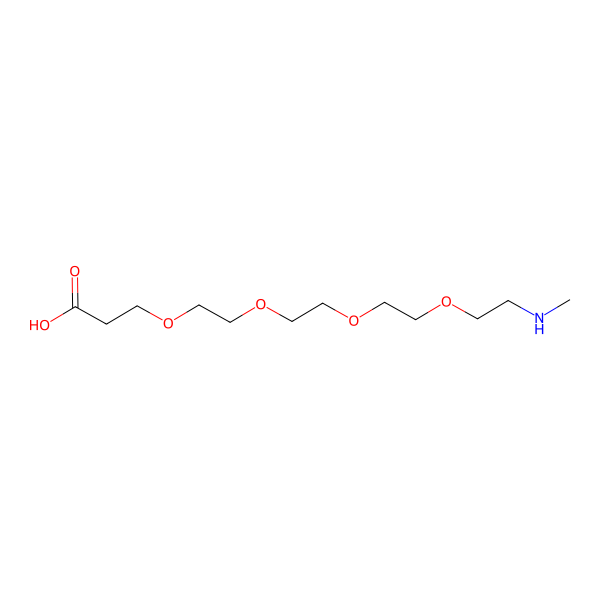 Methylamino-PEG4-acid molecular structure, CAS 1283658-71-8