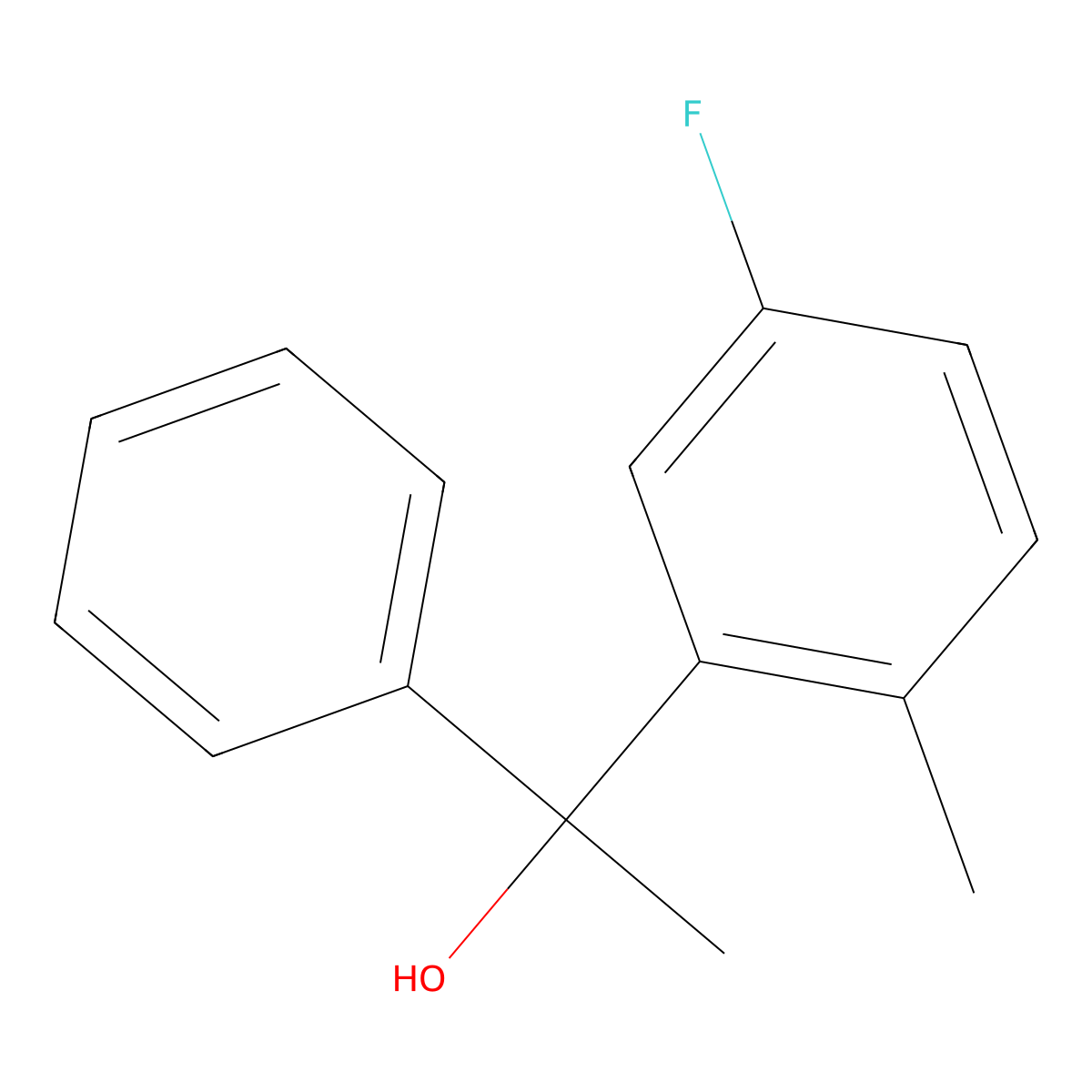 5-Fluoro-alpha,2-dimethyl-alpha-phenylbenZenemethanol molecular structure, CAS 1283670-57-4