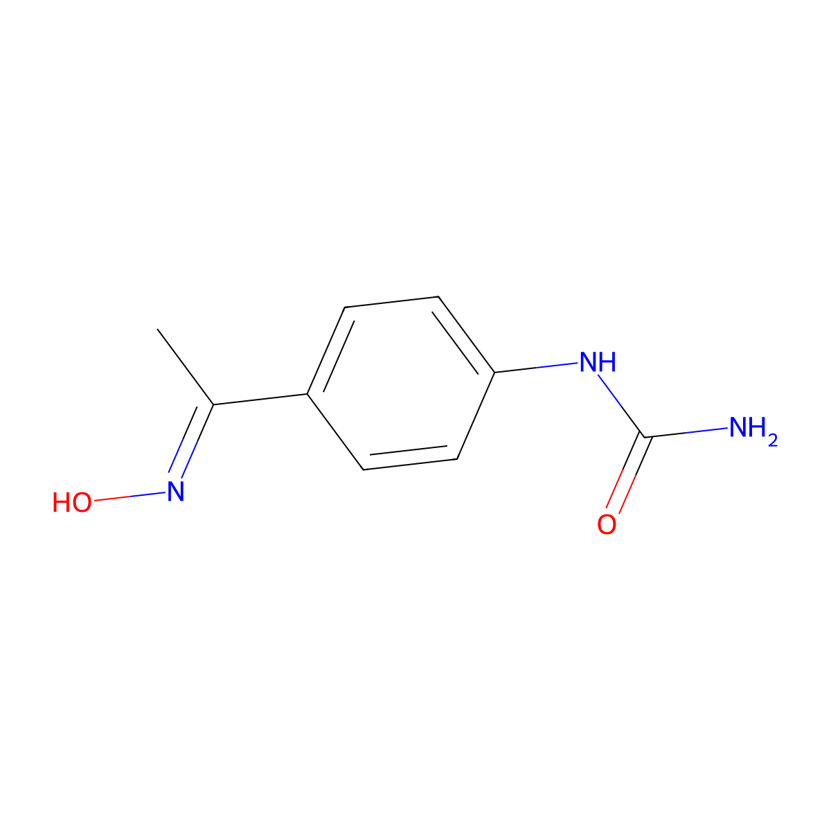 {4-[1-(Hydroxyimino)ethyl]phenyl}urea molecular structure, CAS 128369-78-8