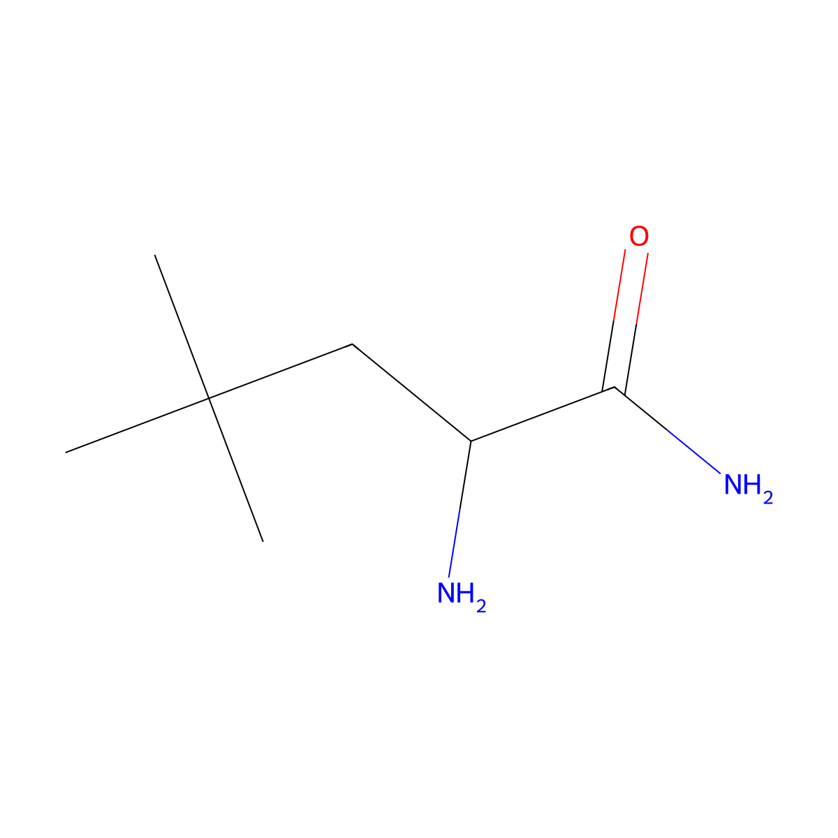2-Amino-4,4-dimethylpentanamide molecular structure, CAS 1283700-95-7