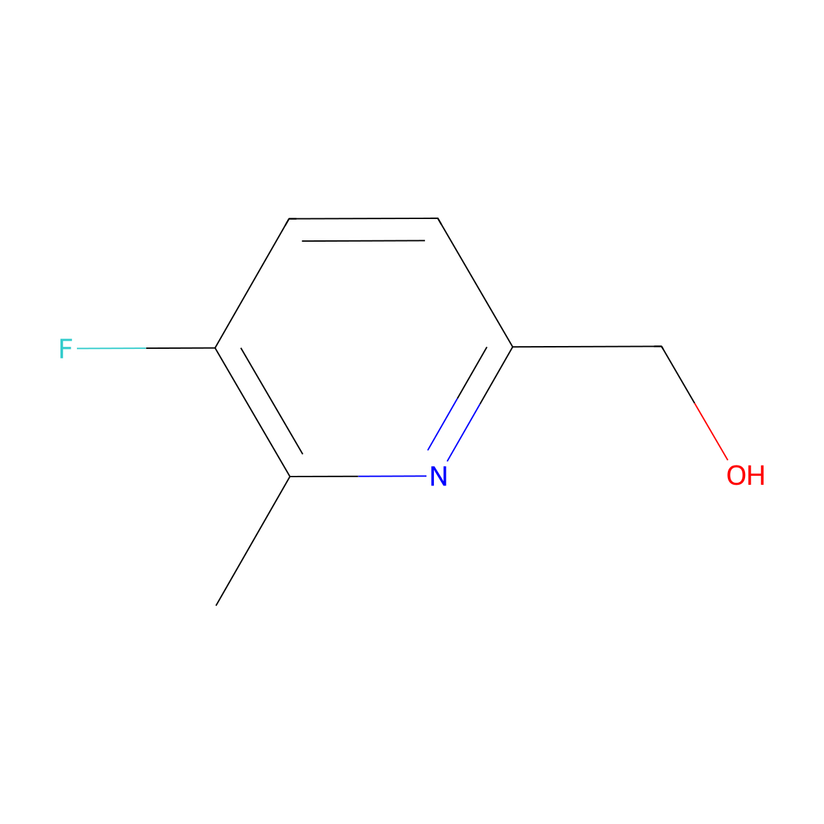(5-Fluoro-6-methylpyridin-2-yl)methanol molecular structure, CAS 1283717-69-0