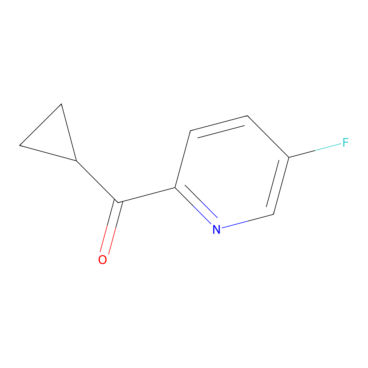 Cyclopropyl(5-fluoropyridin-2-yl)methanone molecular structure, CAS 1283718-60-4