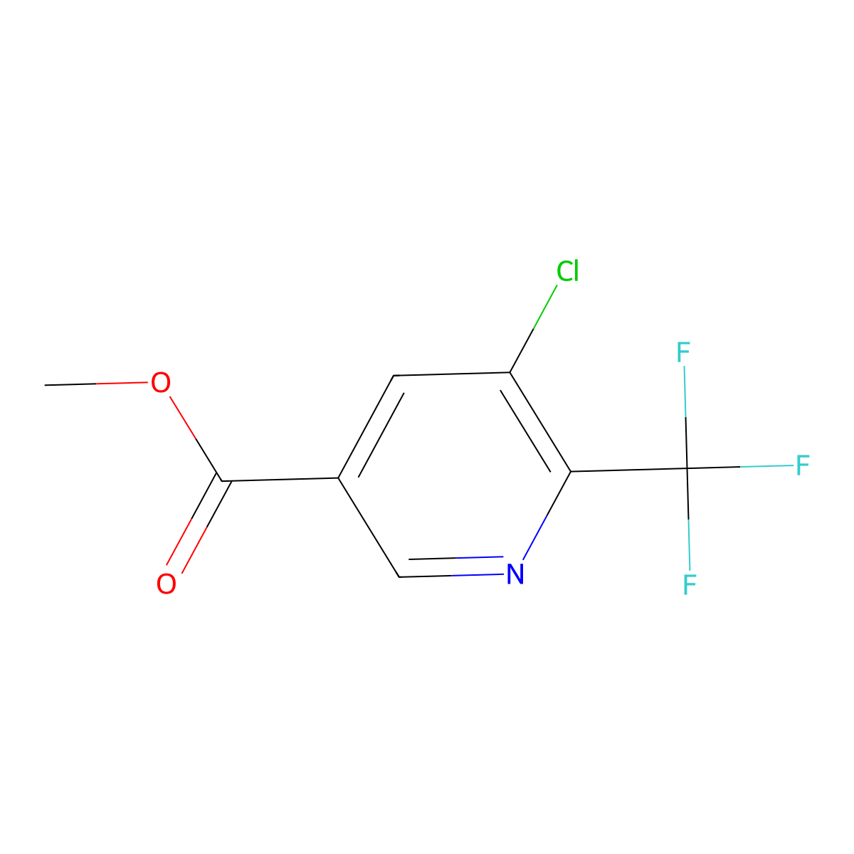 Methyl 5-chloro-6-(trifluoromethyl)pyridine-3-carboxylate molecular structure, CAS 1283718-62-6