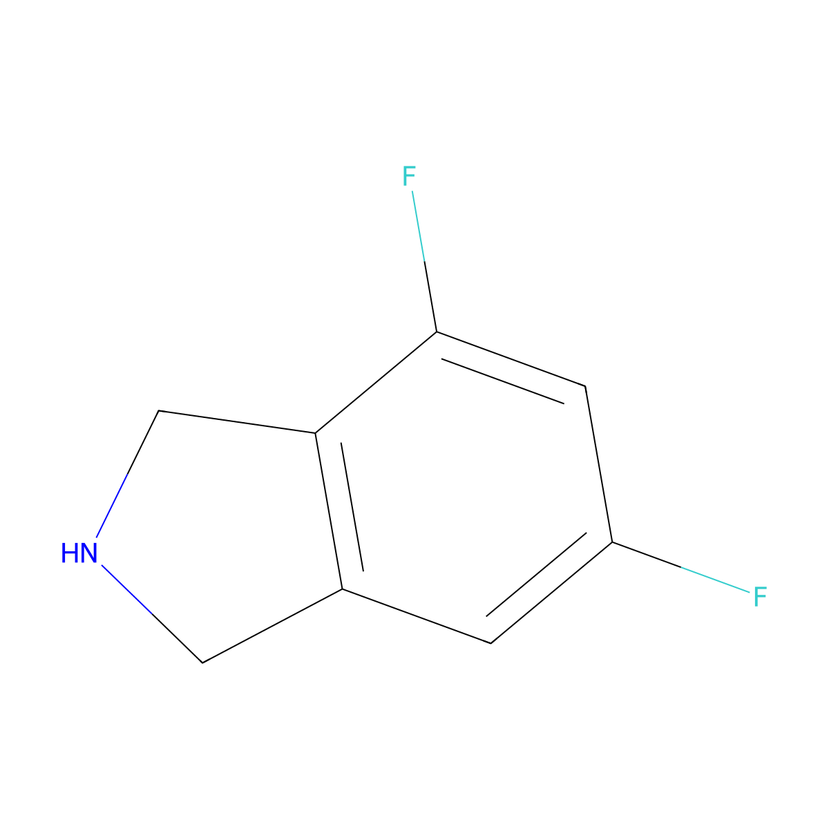 4,6-Difluoro-2,3-dihydro-1H-isoindole molecular structure, CAS 1283719-83-4