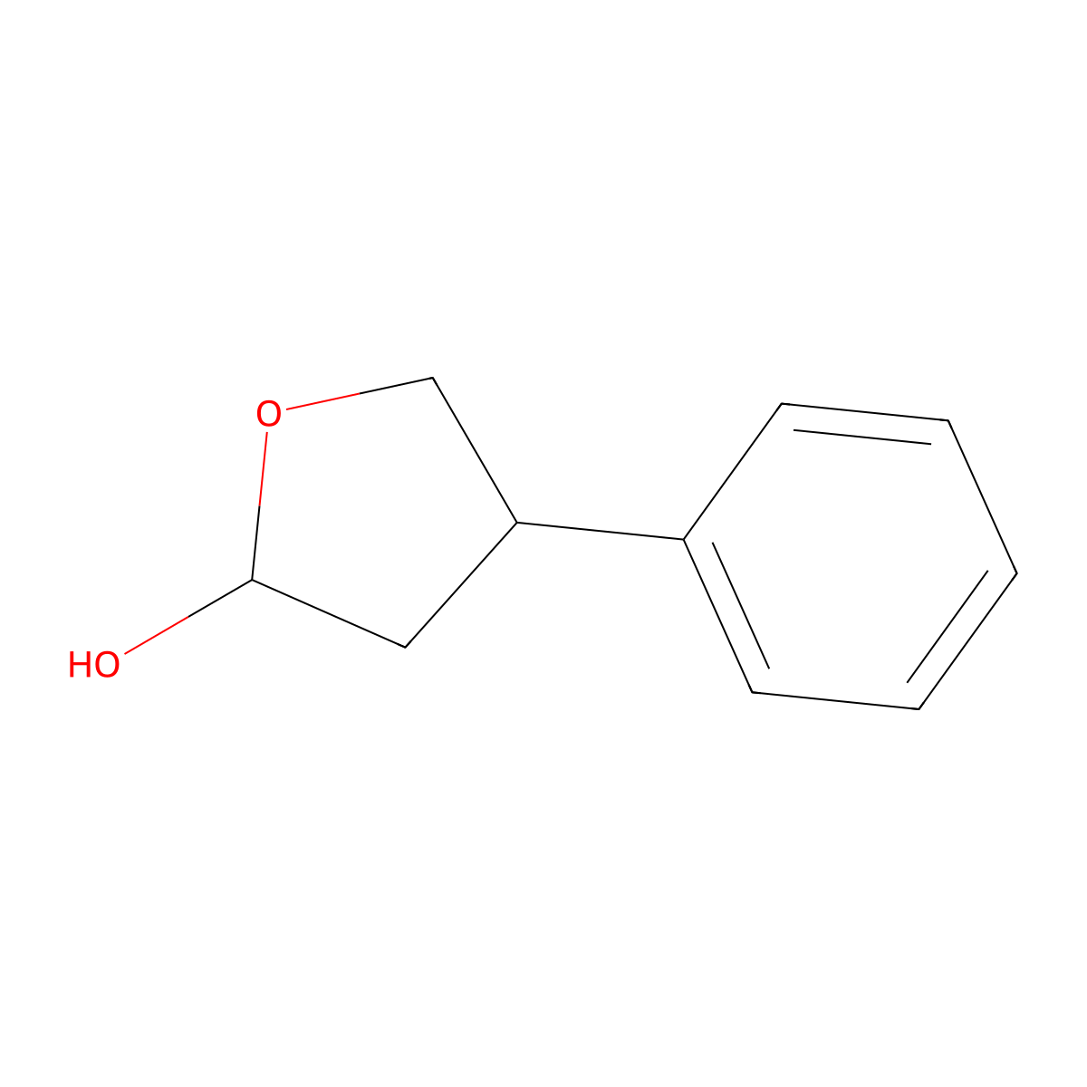 4-Phenyltetrahydrofuran-2-ol molecular structure, CAS 128372-48-5