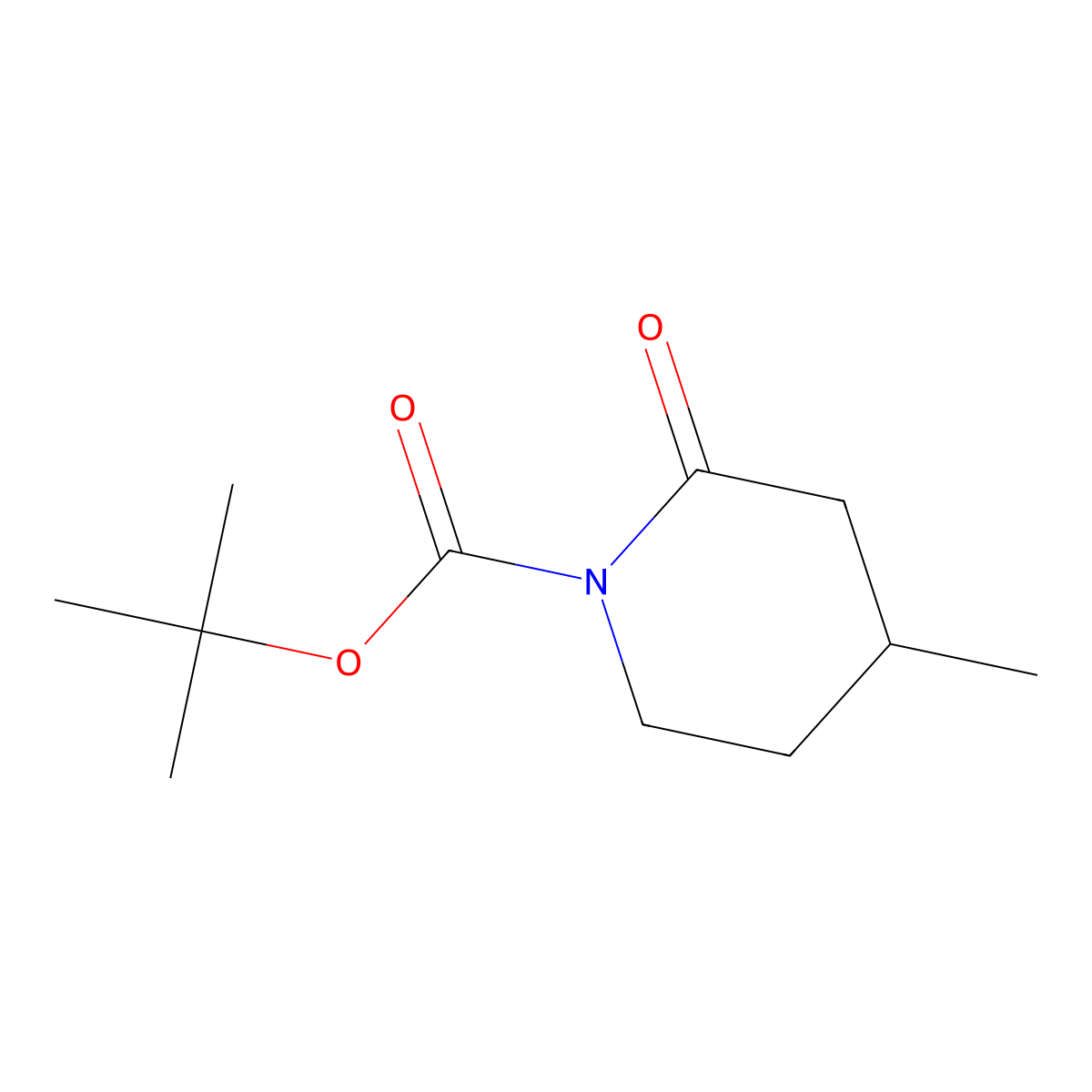 Tert-butyl 4-methyl-2-oxopiperidine-1-carboxylate molecular structure, CAS 128372-93-0