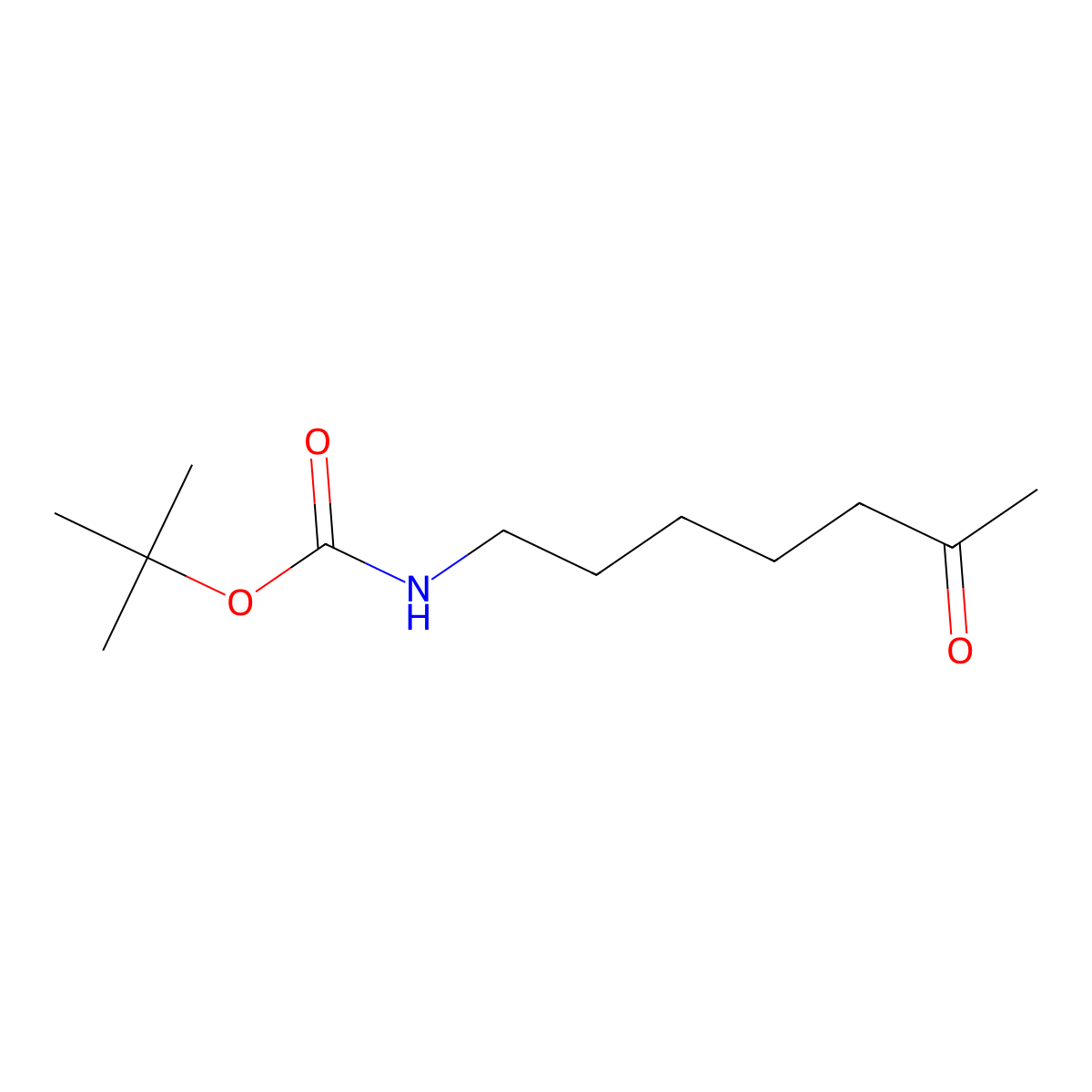 Tert-butyl (6-oxoheptyl)carbamate molecular structure, CAS 128372-98-5