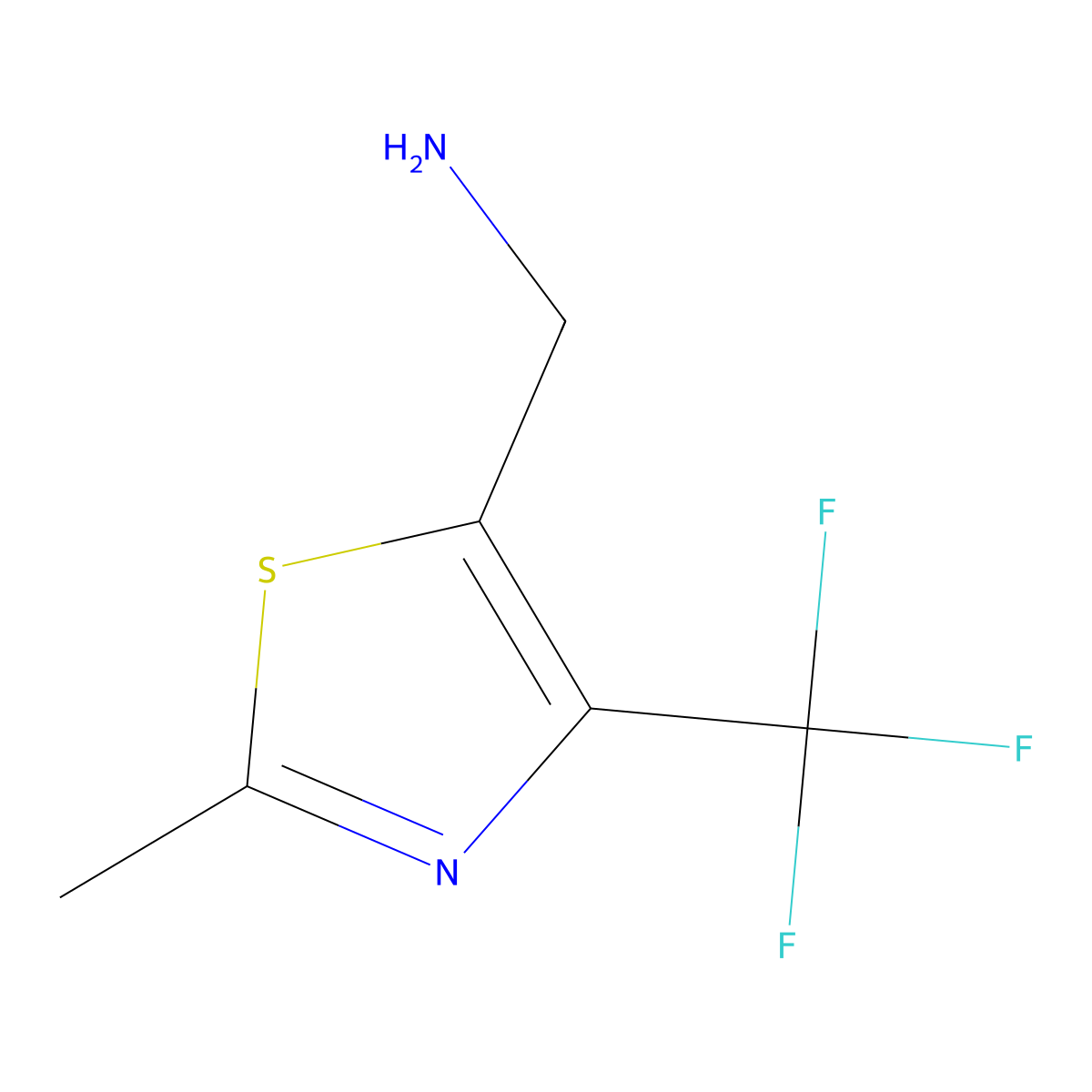 (2-Methyl-4-(trifluoromethyl)thiazol-5-yl)methanamine molecular structure, CAS 1283720-60-4