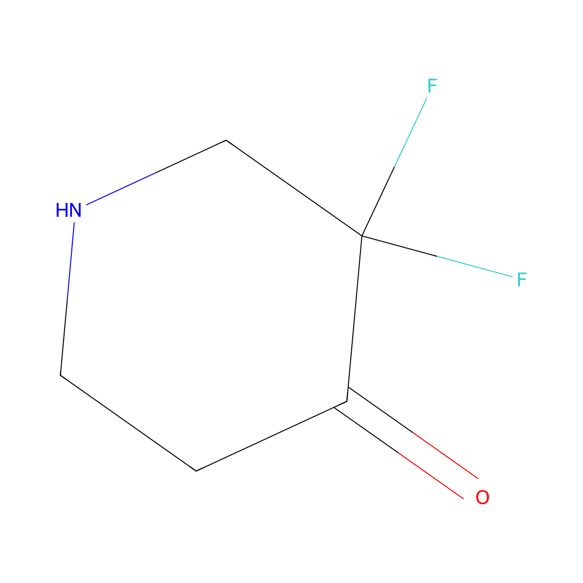 3,3-Difluoro-4-piperidinone molecular structure, CAS 1283720-75-1