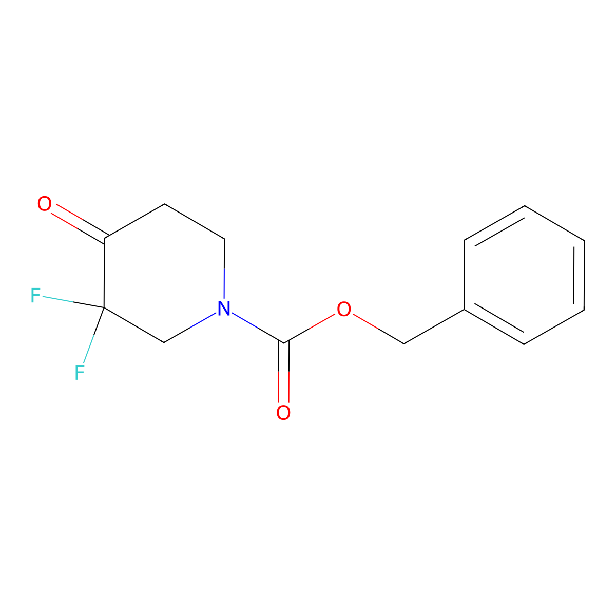 Benzyl 3,3-difluoro-4-oxopiperidine-1-carboxylate molecular structure, CAS 1283720-88-6