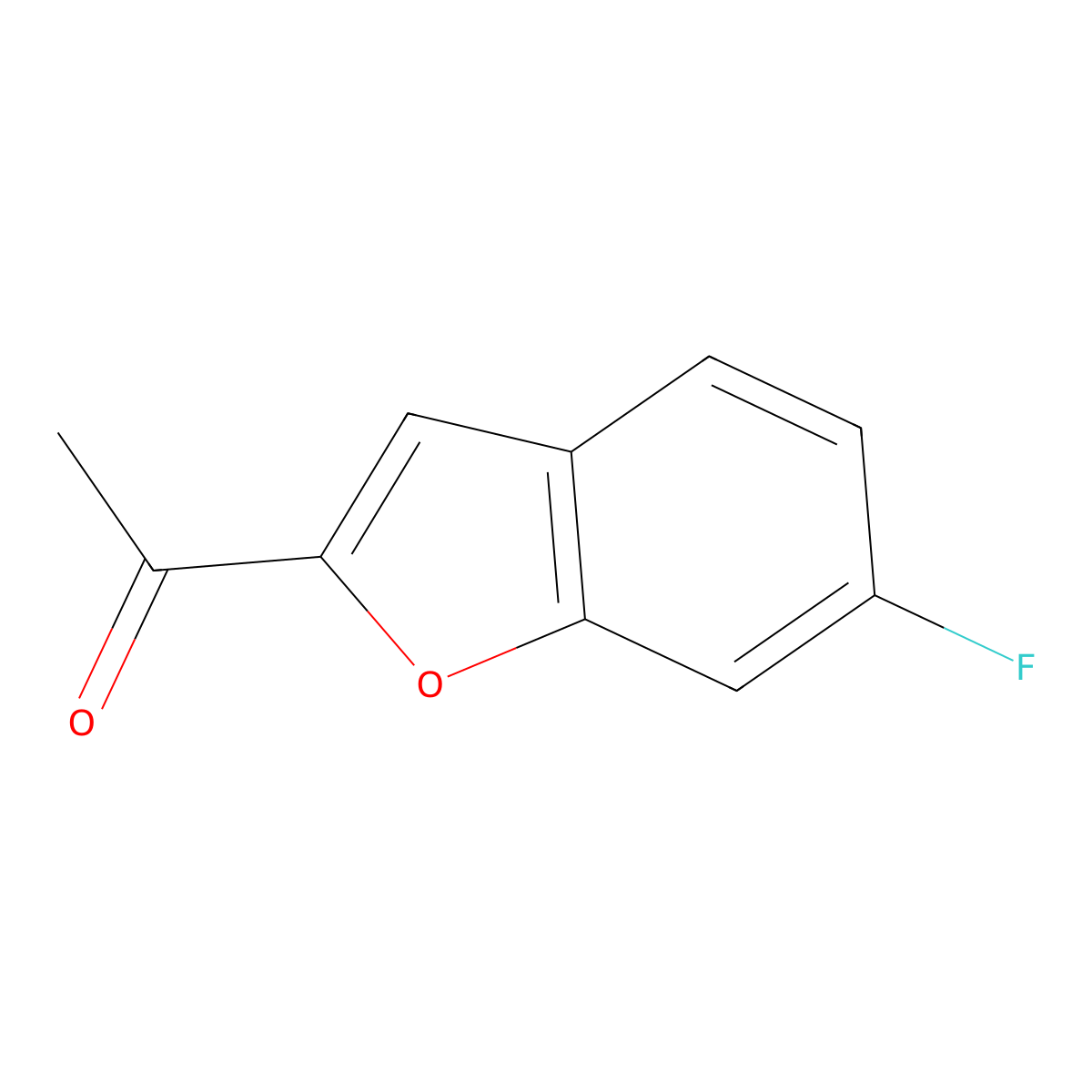 1-(6-Fluorobenzofuran-2-yl)ethanone molecular structure, CAS 1283721-35-6