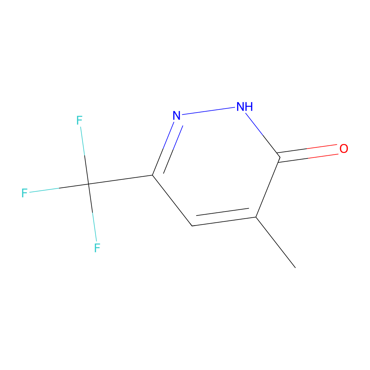 4-Methyl-6-(trifluoromethyl)-2,3-dihydropyridazin-3-one molecular structure, CAS 1283721-36-7