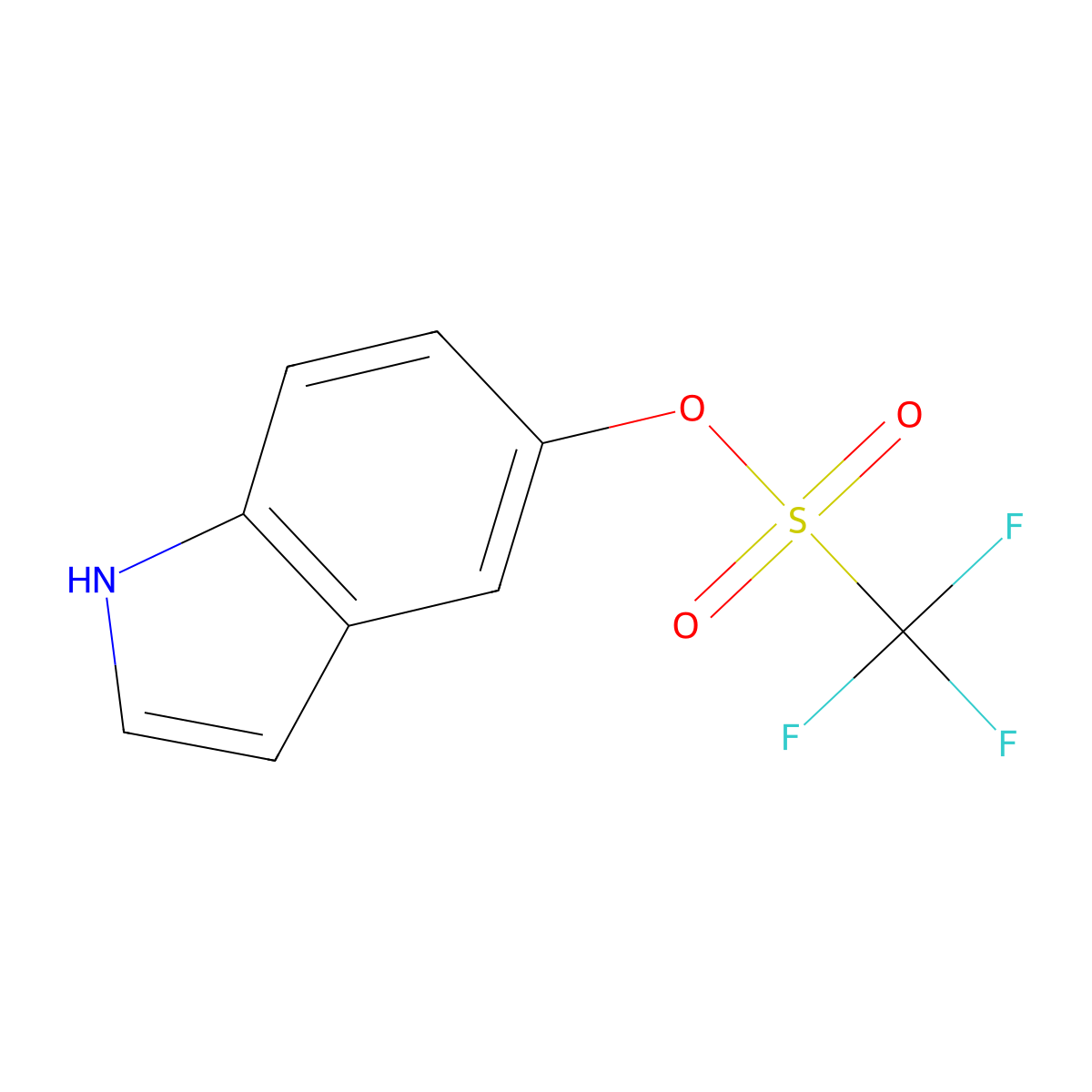 1H-Indol-5-yl trifluoromethanesulfonate molecular structure, CAS 128373-13-7