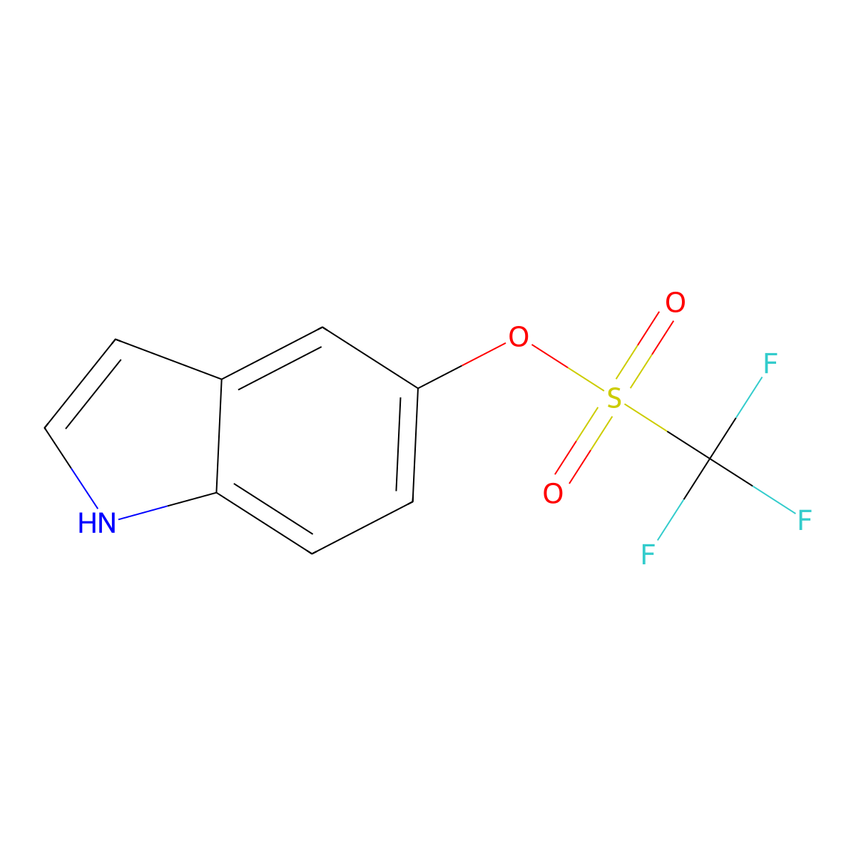1H-Indol-5-yl trifluoromethanesulfonate molecular structure, CAS 128373-13-7