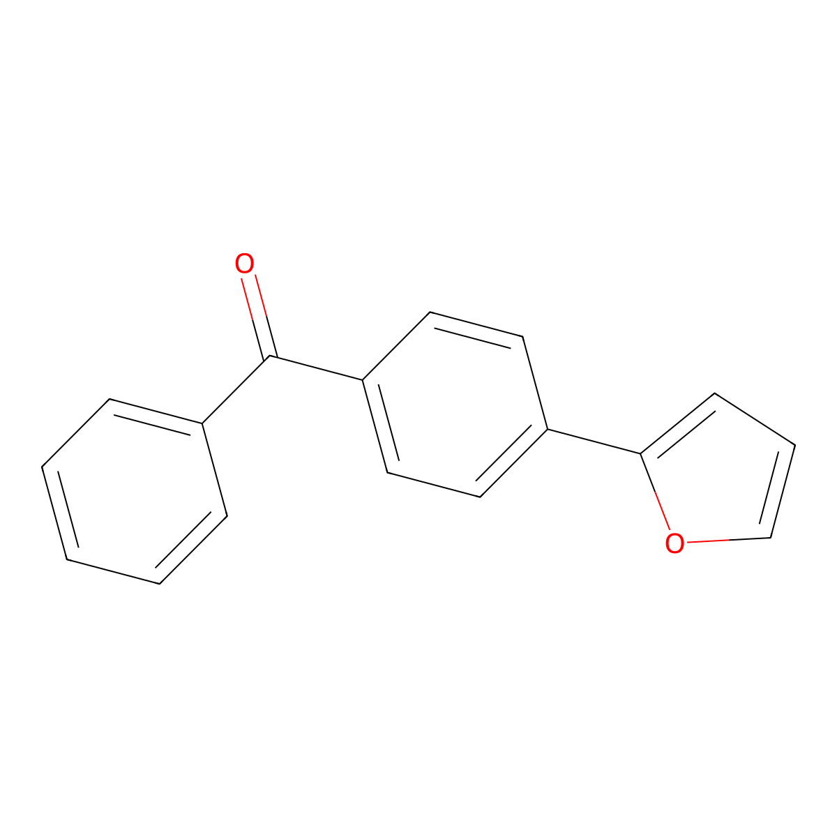 (4-(2-Furanyl)phenyl)phenylmethanone molecular structure, CAS 128373-20-6