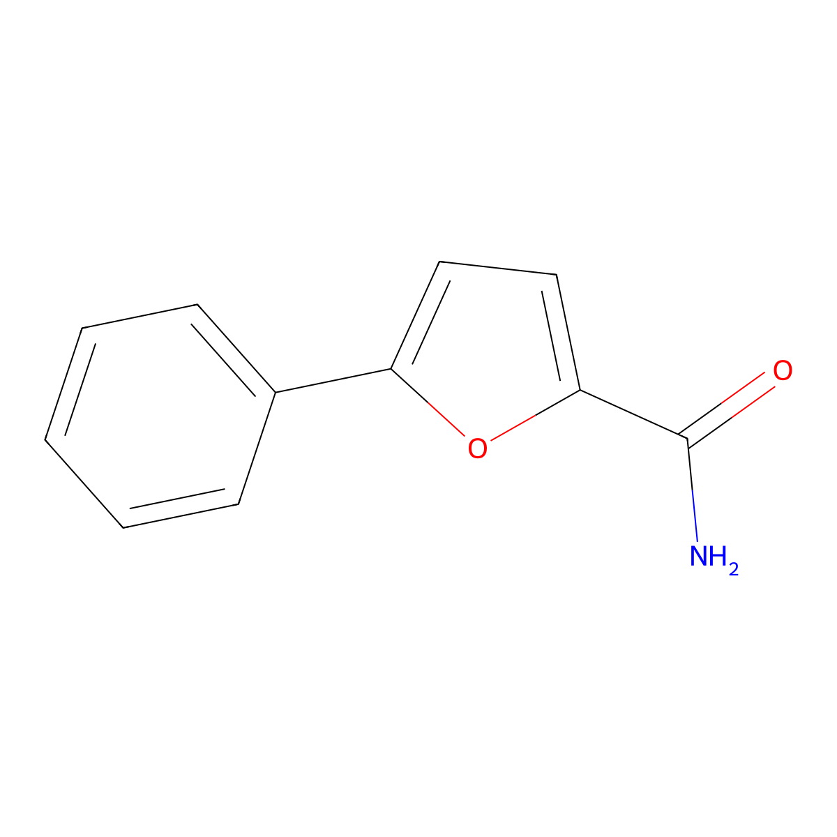 5-Phenylfuran-2-carboxamide molecular structure, CAS 128373-23-9