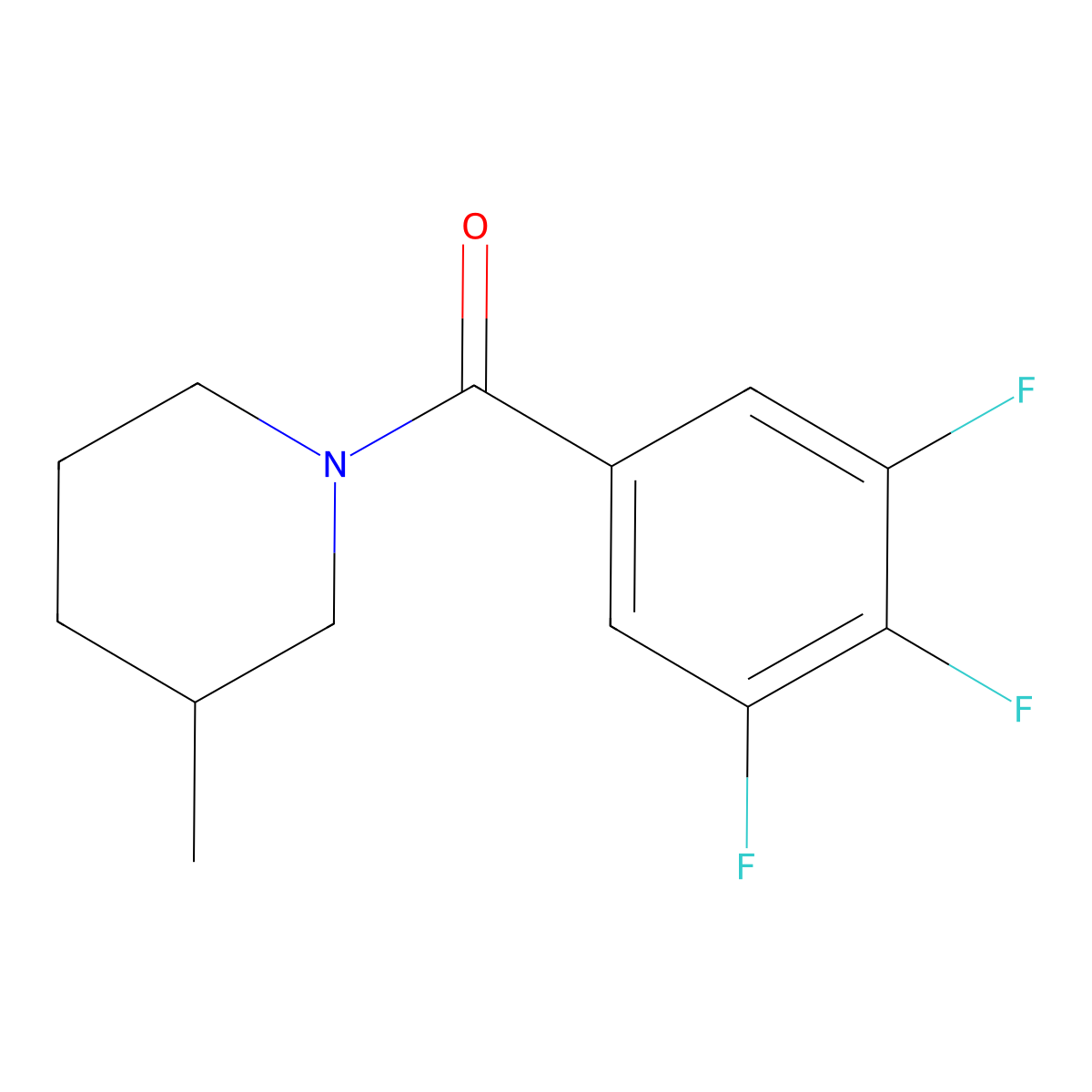 (3-Methyl-1-piperidinyl)(3,4,5-trifluorophenyl)methanone molecular structure, CAS 1283740-92-0