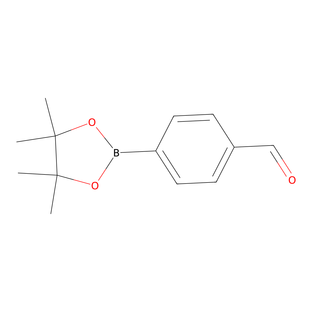 4-Formylphenylboronic acid pinacol ester molecular structure, CAS 128376-64-7