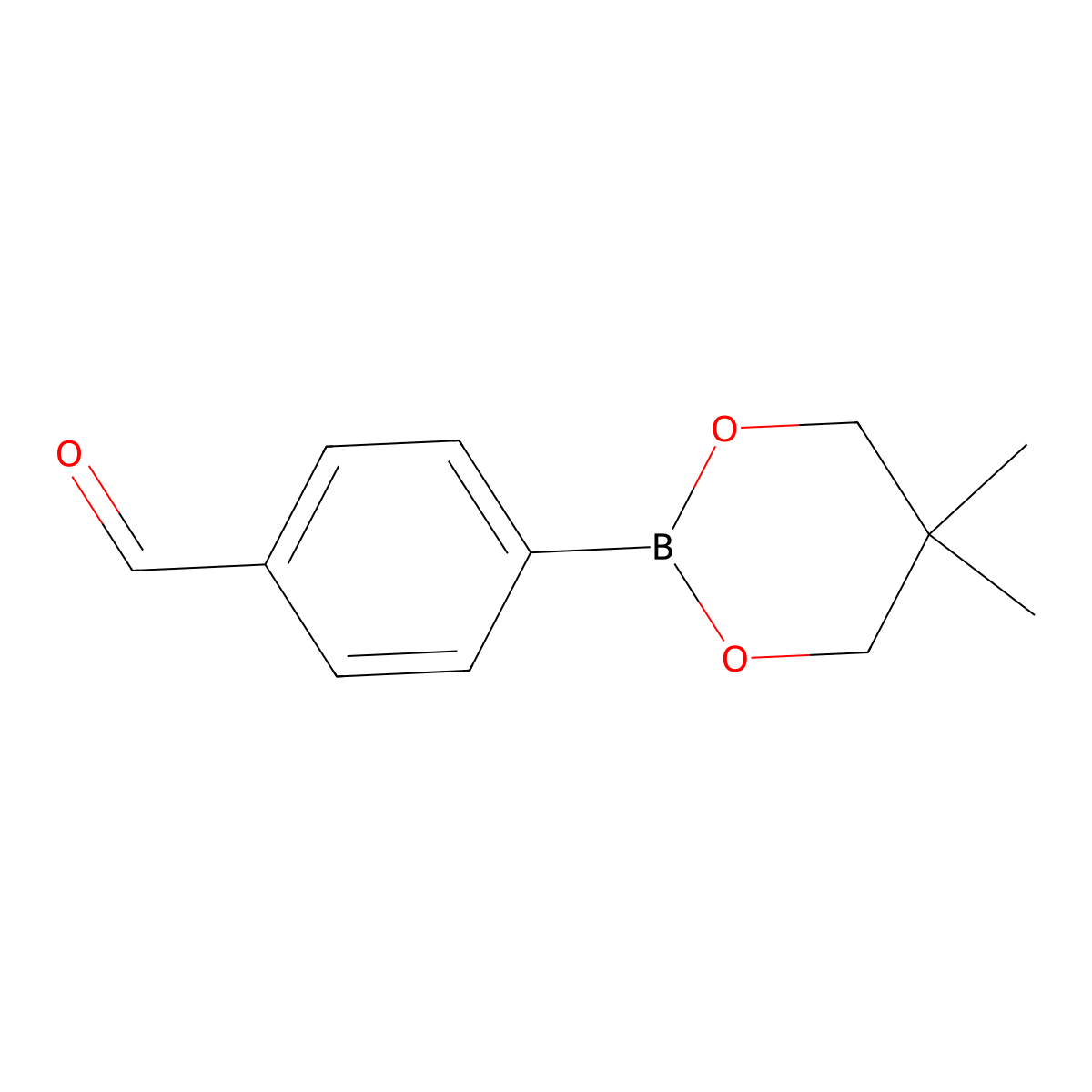 4-(5,5-Dimethyl-1,3,2-dioxaborinan-2-yl)benzaldehyde molecular structure, CAS 128376-65-8