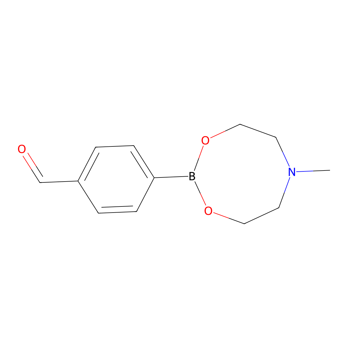 4-(6-Methyl-1,3,6,2-dioxazaborocan-2-yl)benzaldehyde molecular structure, CAS 128376-66-9
