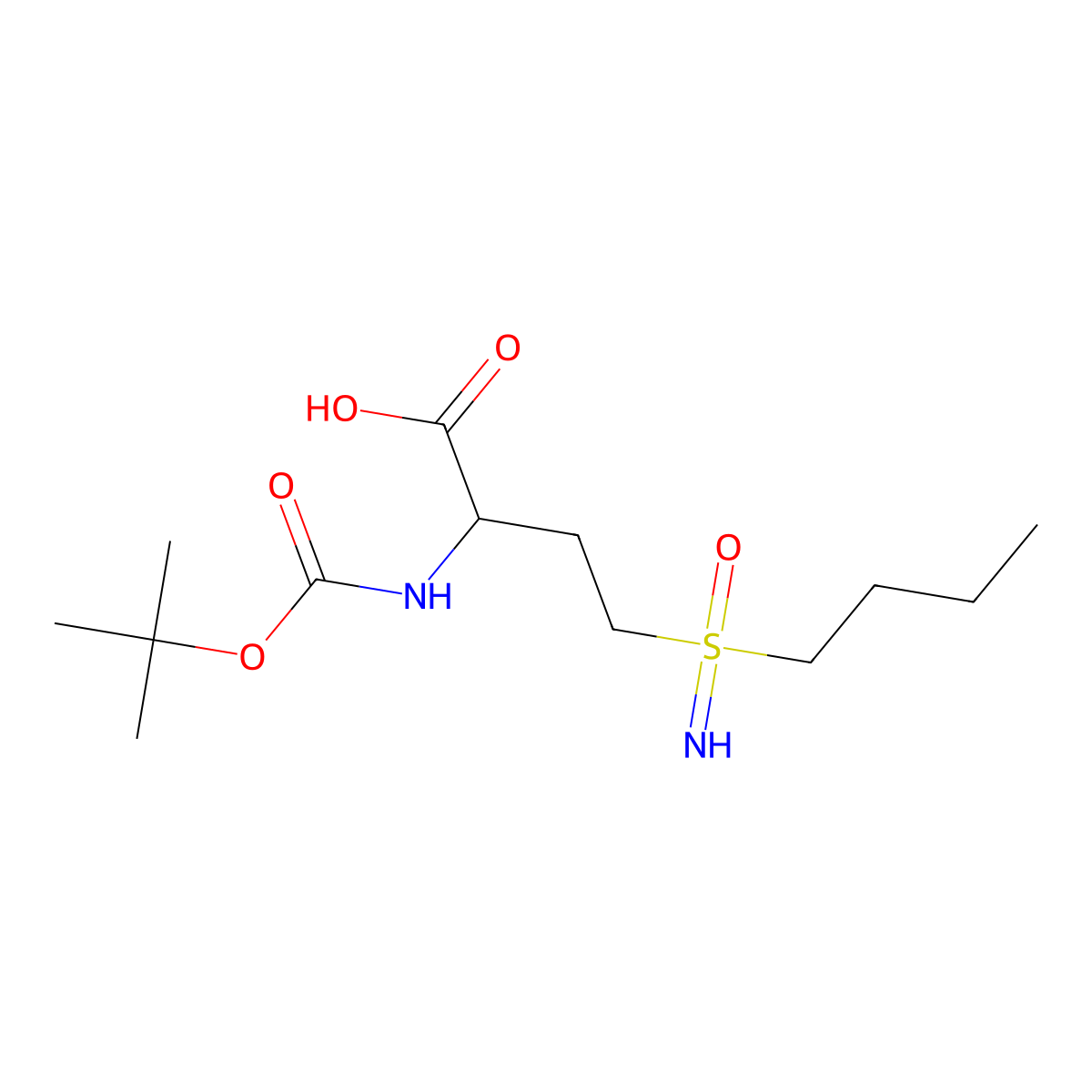 Boc-DL-buthioninesulfoximine molecular structure, CAS 128377-41-3