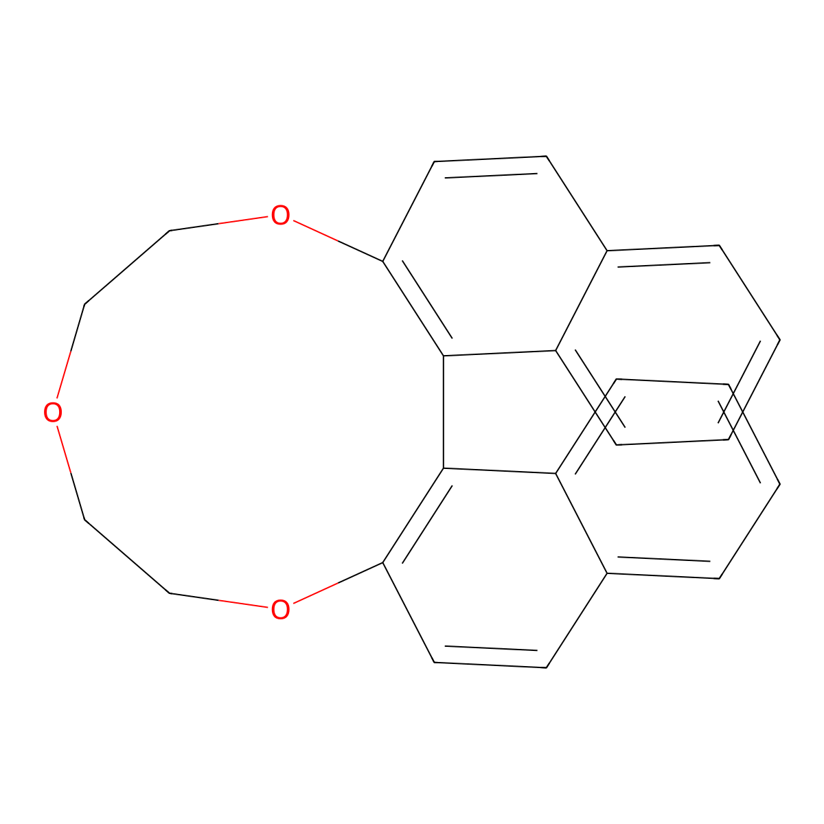 2,3,5,6-Tetrahydrodinaphtho[2,1-H:1,2-j][1,4,7]trioxacycloundecine molecular structure, CAS 128385-60-4