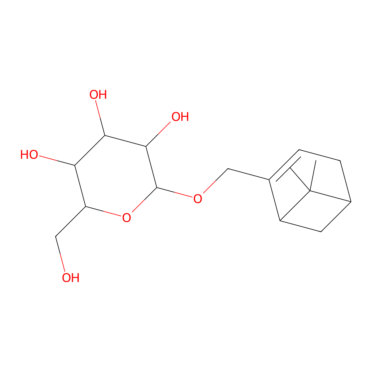 Myrtenol glucoside molecular structure, CAS 128385-61-5