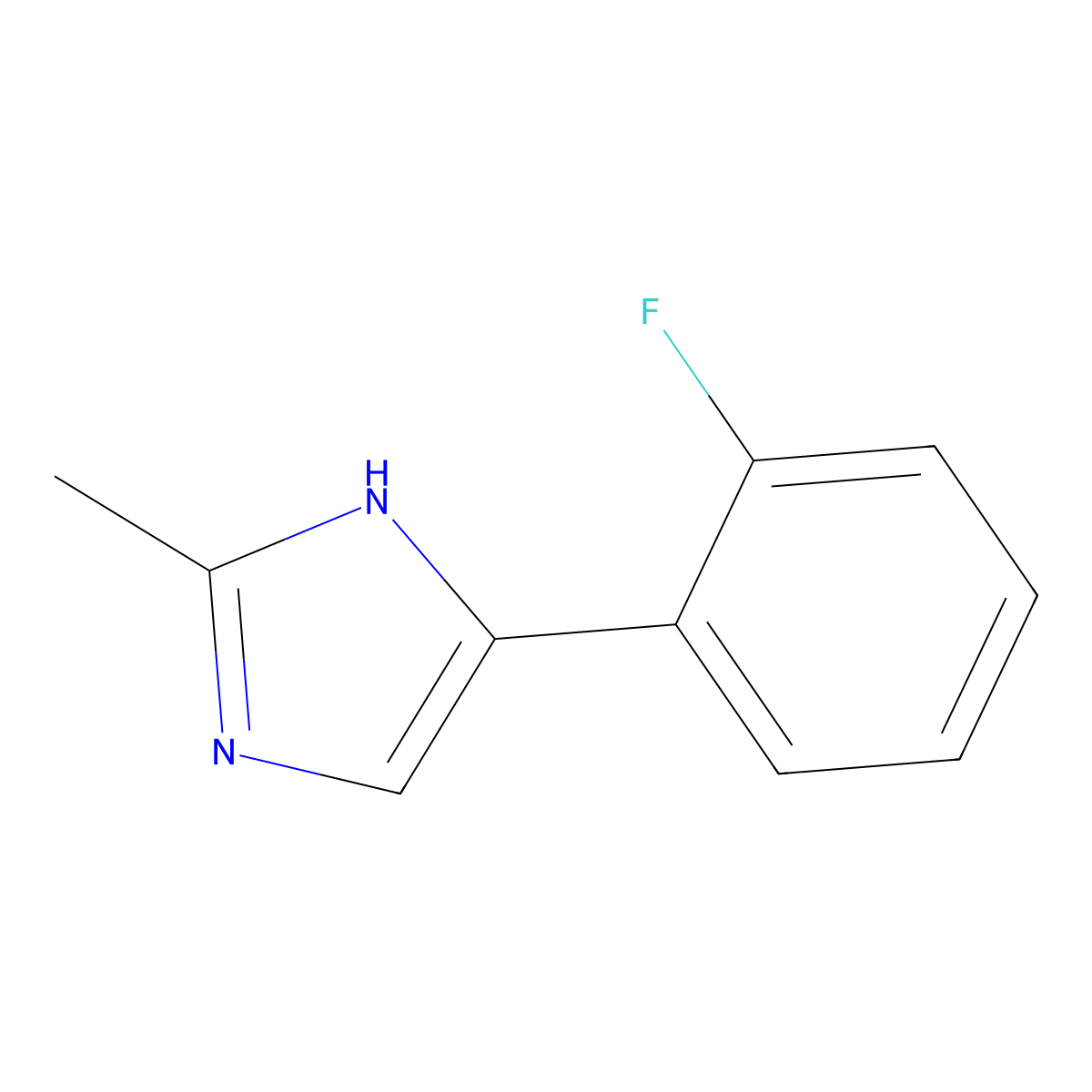 5-(2-Fluorophenyl)-2-methyl-1H-imidazole molecular structure, CAS 1283851-22-8