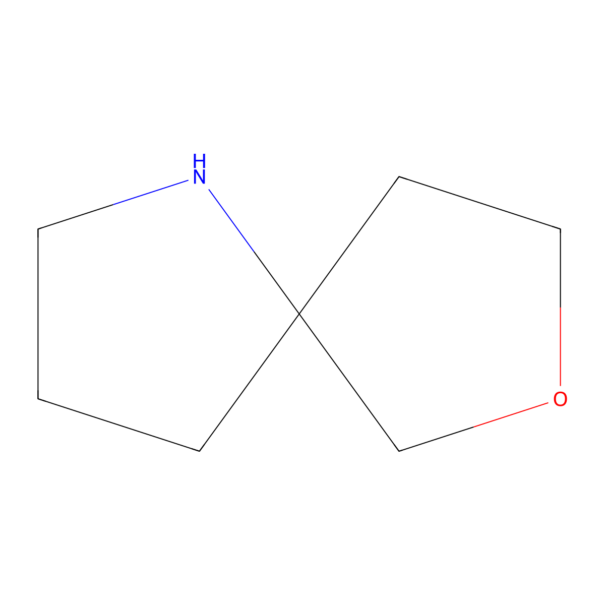 7-Oxa-1-azaspiro(4.4)nonane molecular structure, CAS 128389-81-1