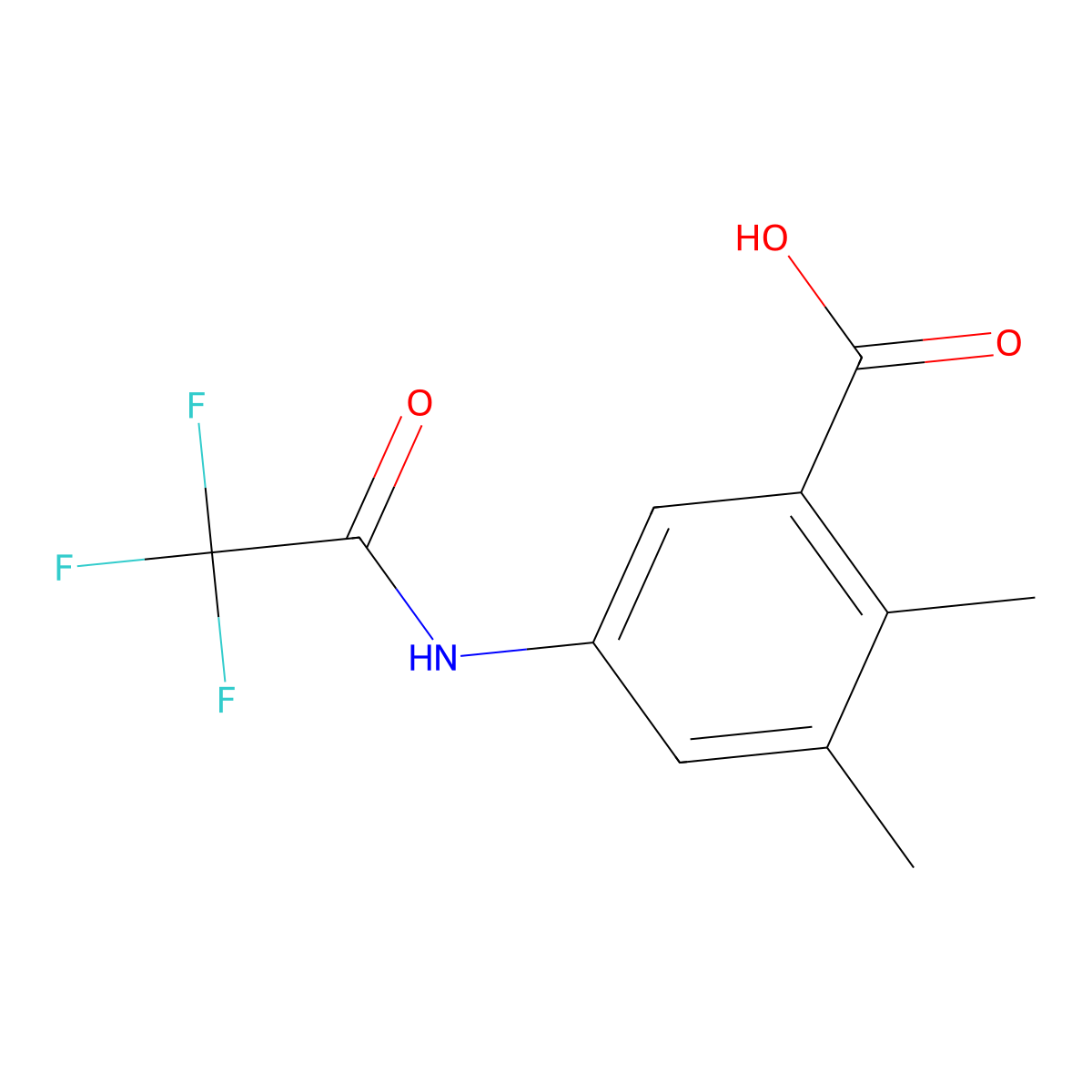 2,3-Dimethyl-5-(trifluoroacetamido)benzoic acid molecular structure, CAS 1283911-80-7