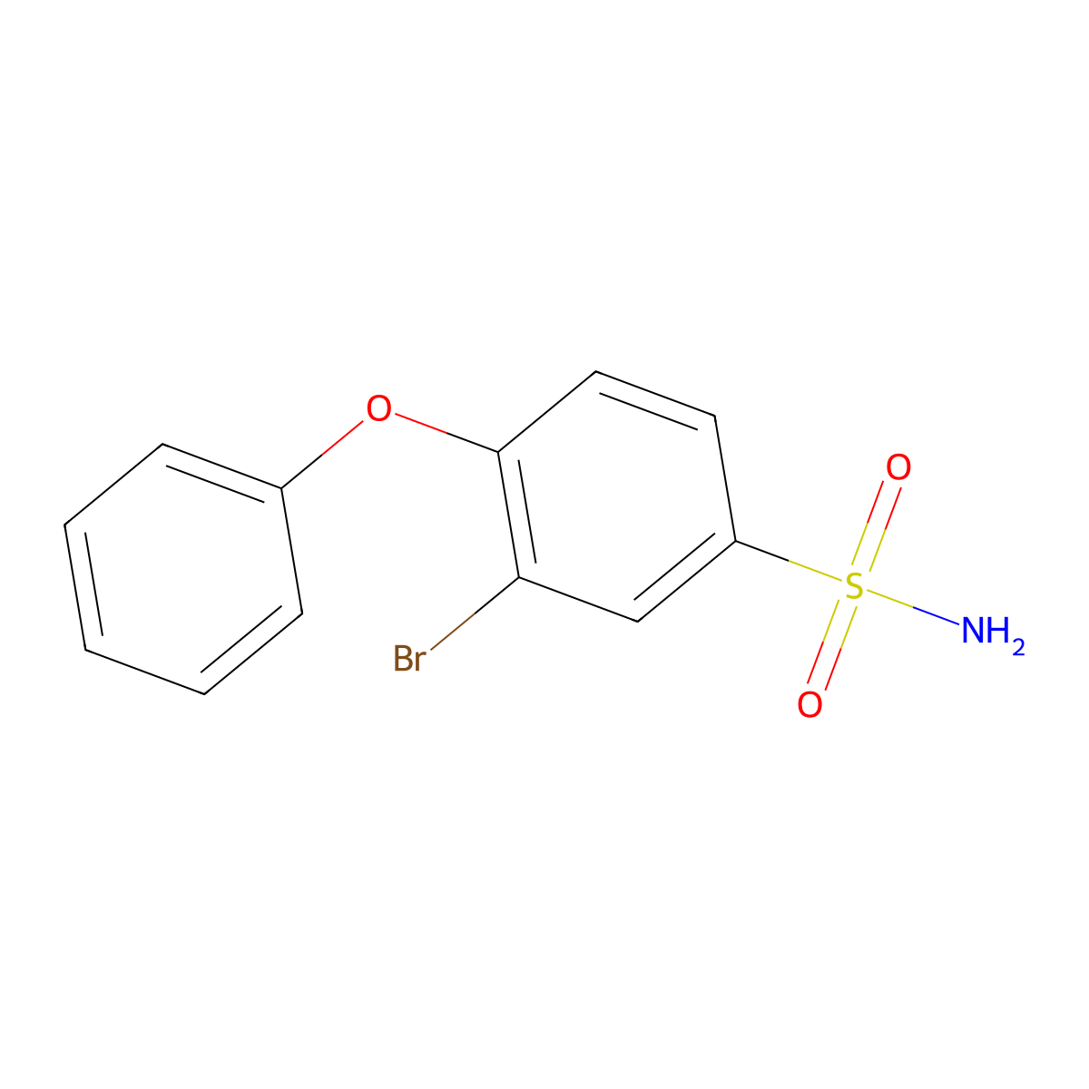 3-Bromo-4-phenoxybenzene-1-sulfonamide molecular structure, CAS 1283920-03-5