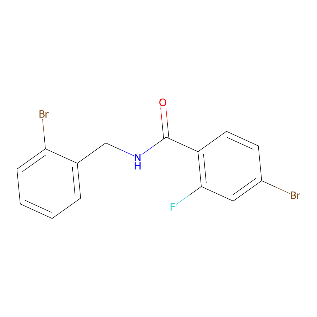 4-bromo-N-[(2-bromophenyl)methyl]-2-fluorobenzamide molecular structure, CAS 1283947-52-3
