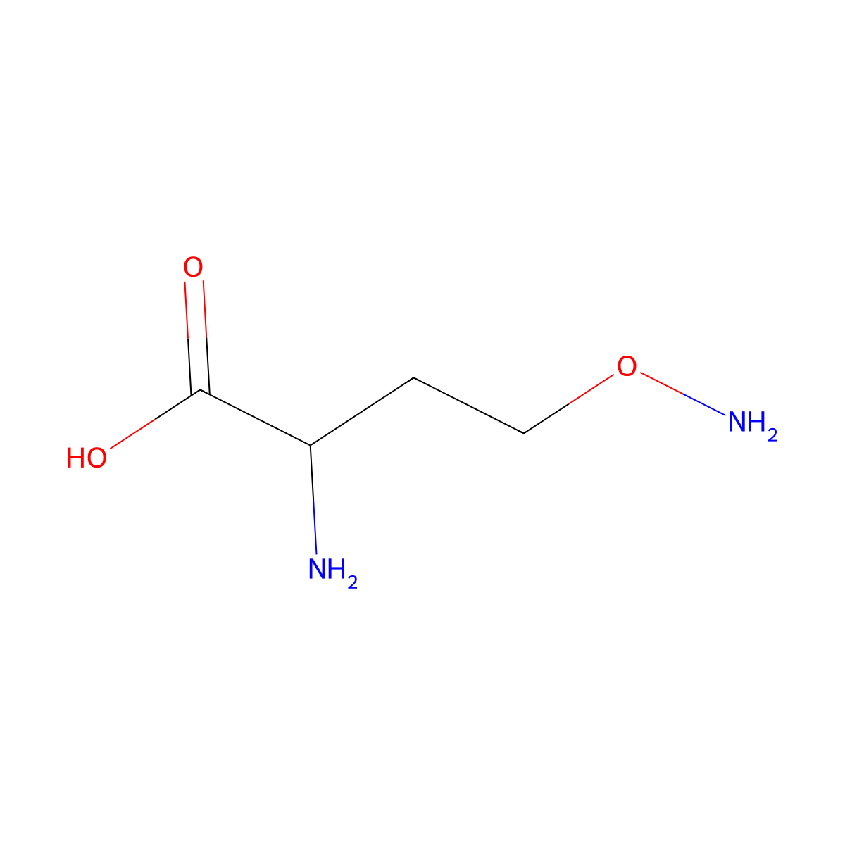 (R)-2-Amino-4-(aminooxy)butanoic acid molecular structure, CAS 128395-79-9