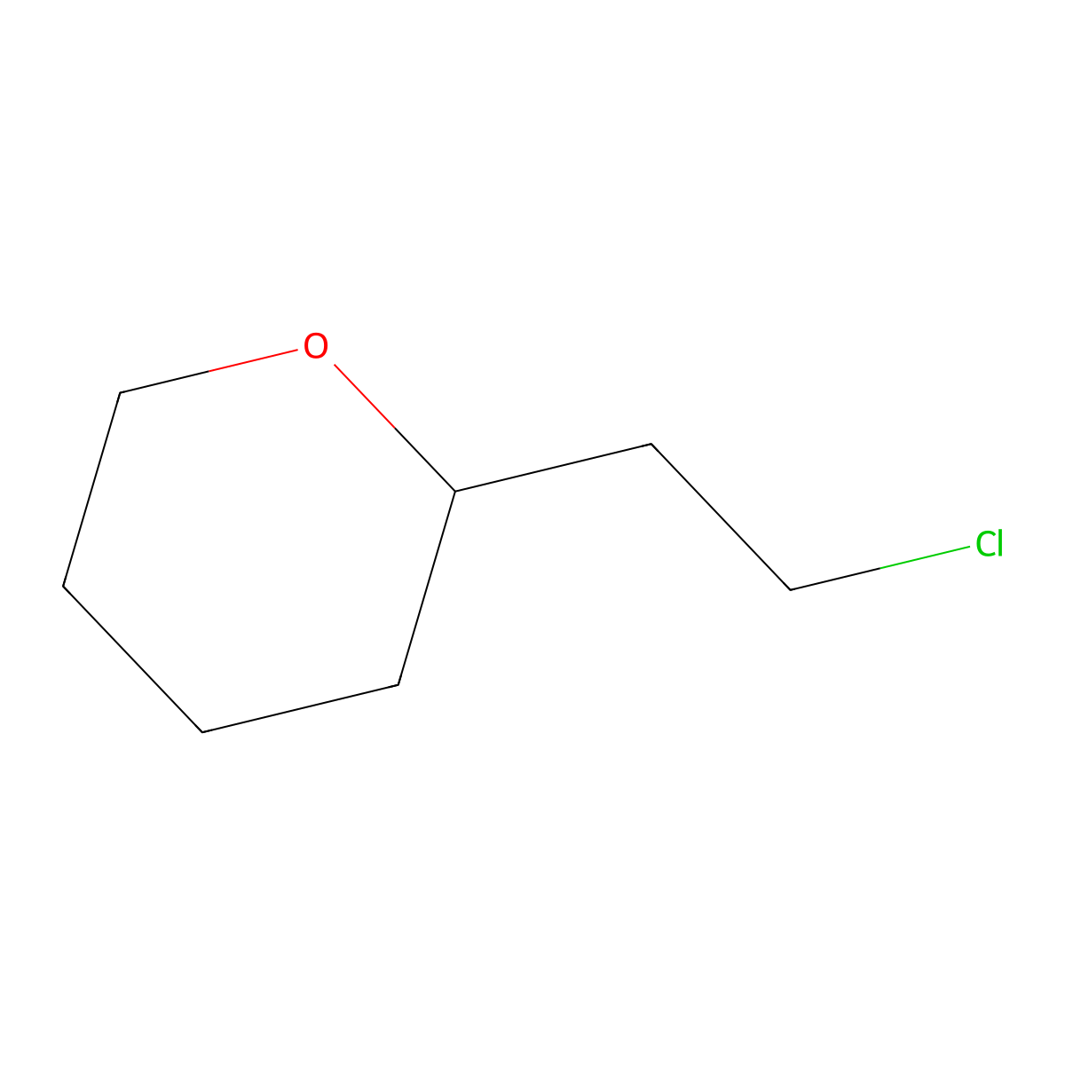 2-(2-Chloroethyl)oxane molecular structure, CAS 128395-84-6