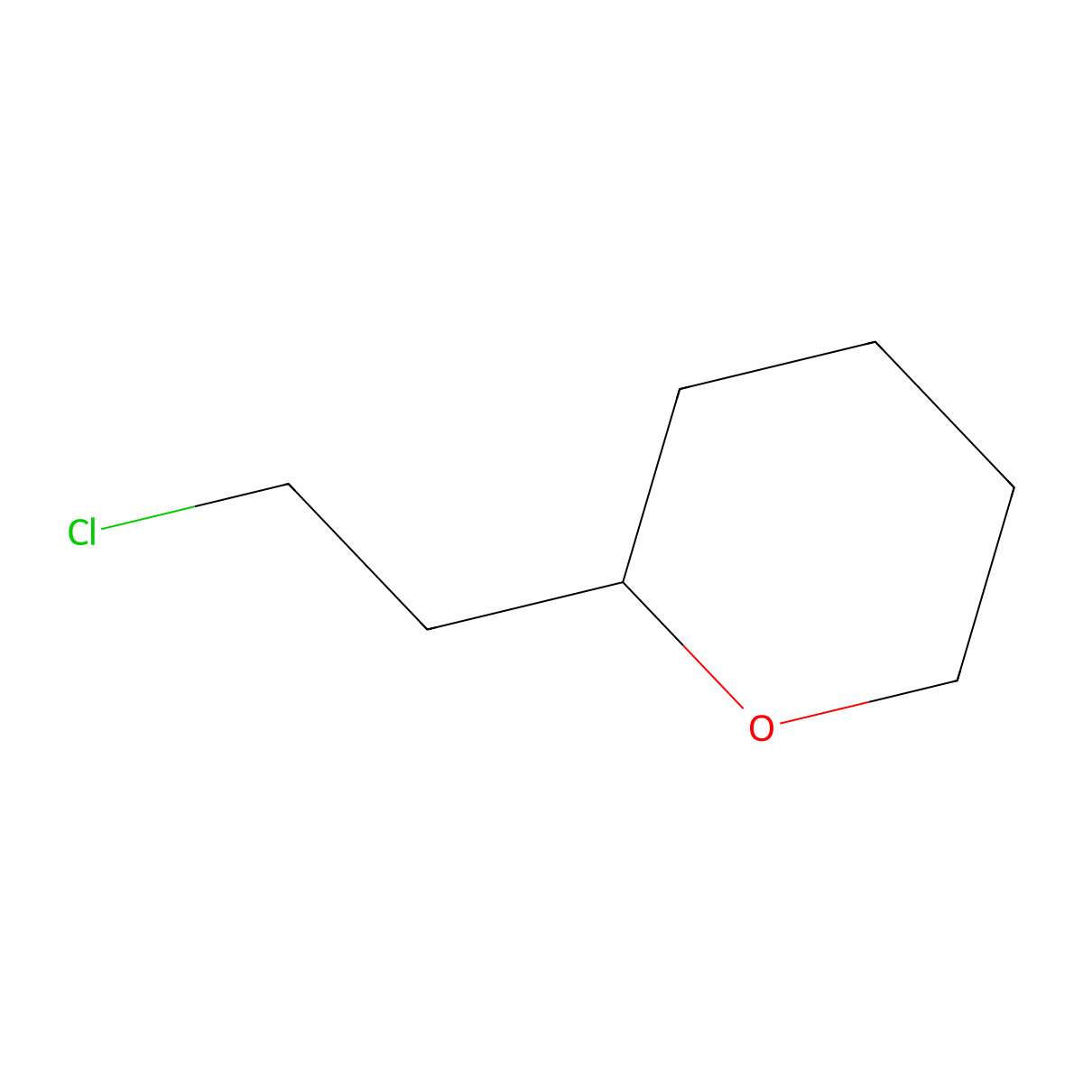 2-(2-Chloroethyl)oxane molecular structure, CAS 128395-84-6