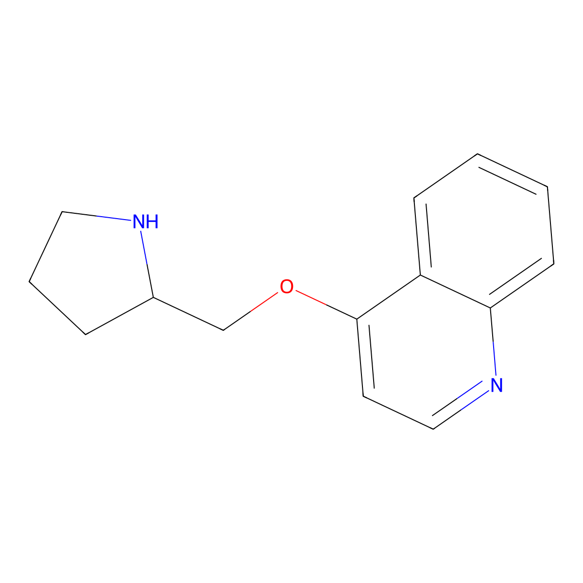 4-[(Pyrrolidin-2-yl)methoxy]quinoline molecular structure, CAS 1283966-34-6