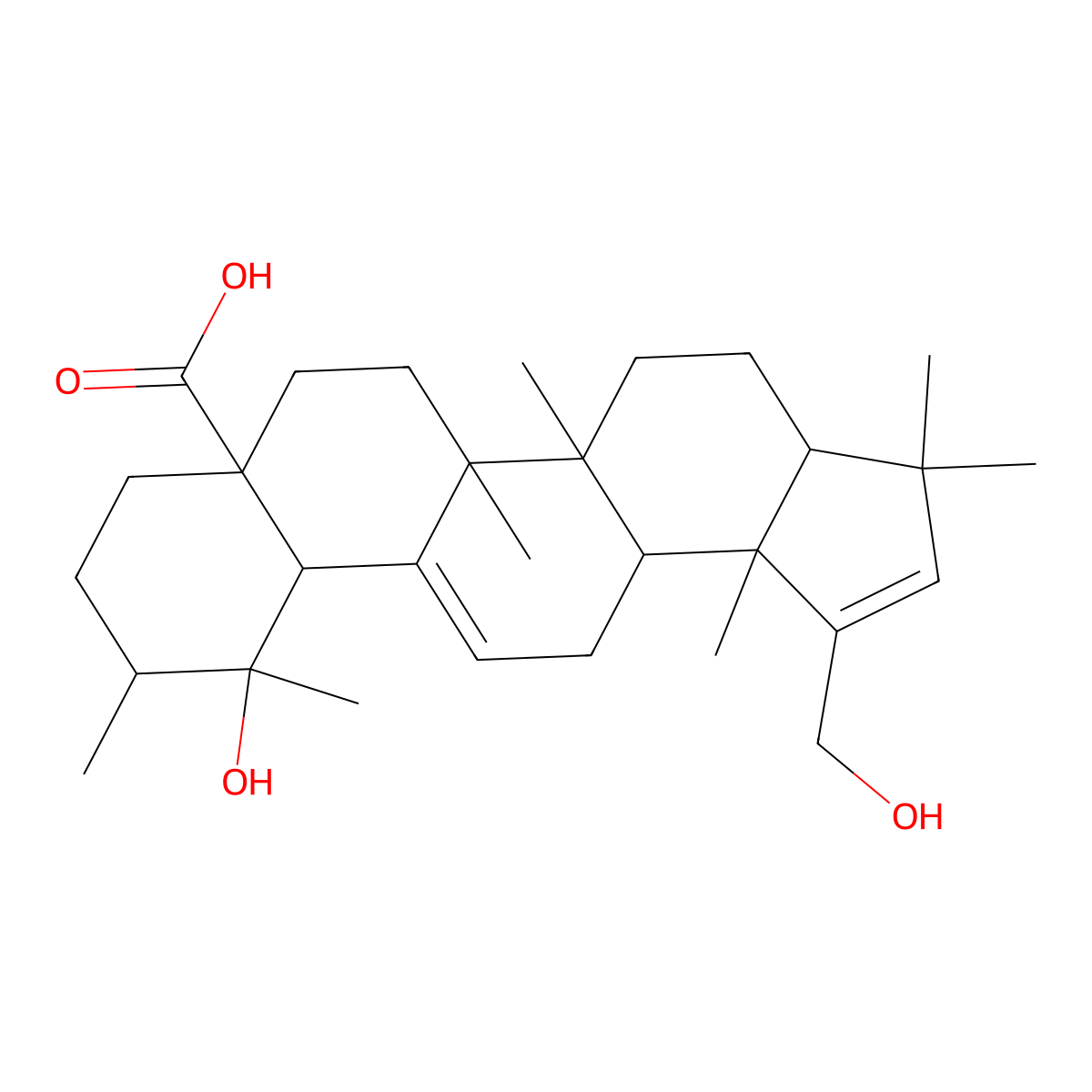 Hyptadienic acid molecular structure, CAS 128397-09-1
