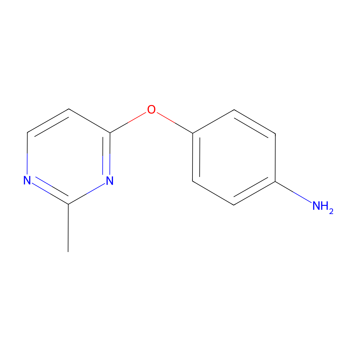 4-[(2-Methylpyrimidin-4-yl)oxy]aniline molecular structure, CAS 1283979-71-4